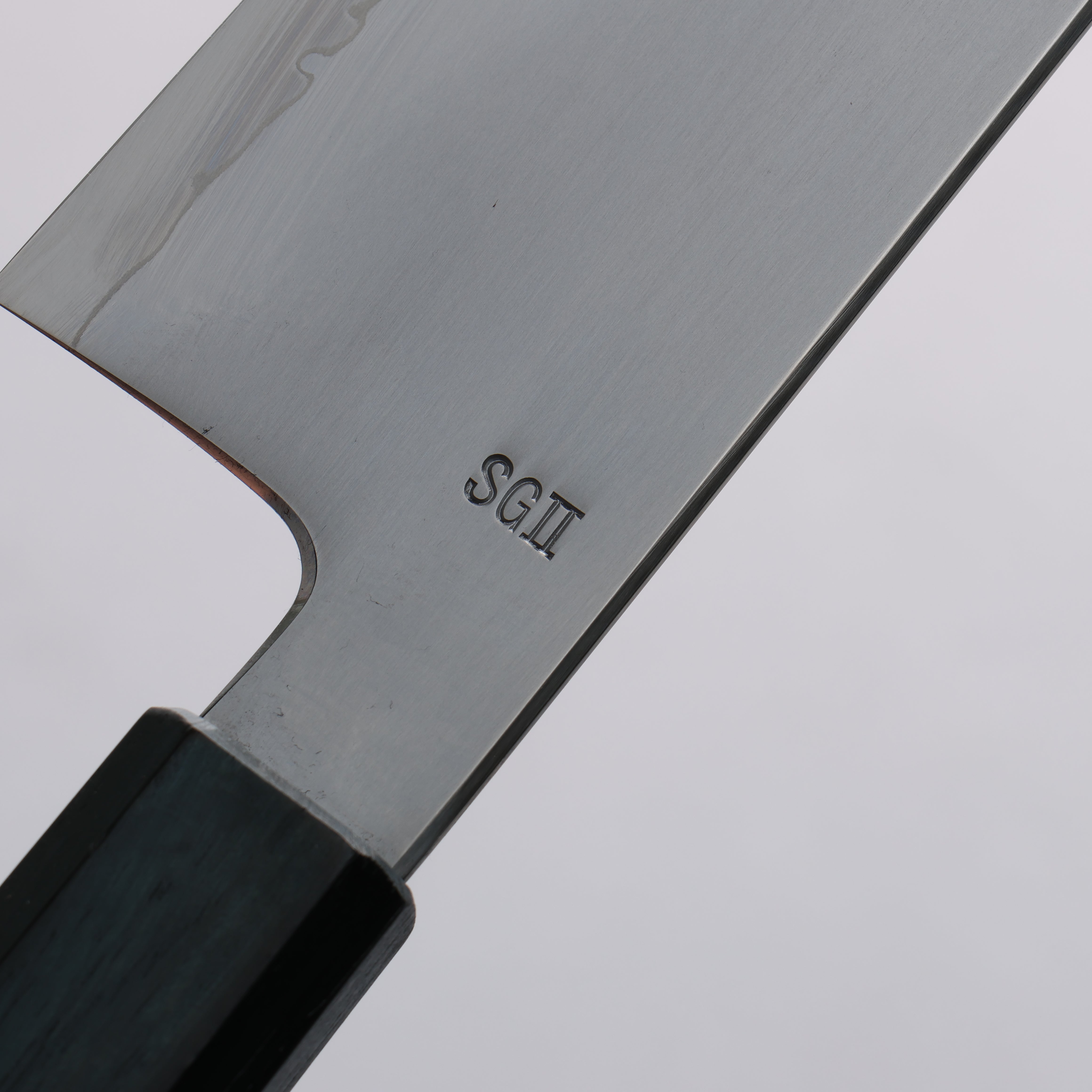明神直人 SG2 霞研 牛刀 240mm 橡木（靛藍染色） 握把 - 清助刃物