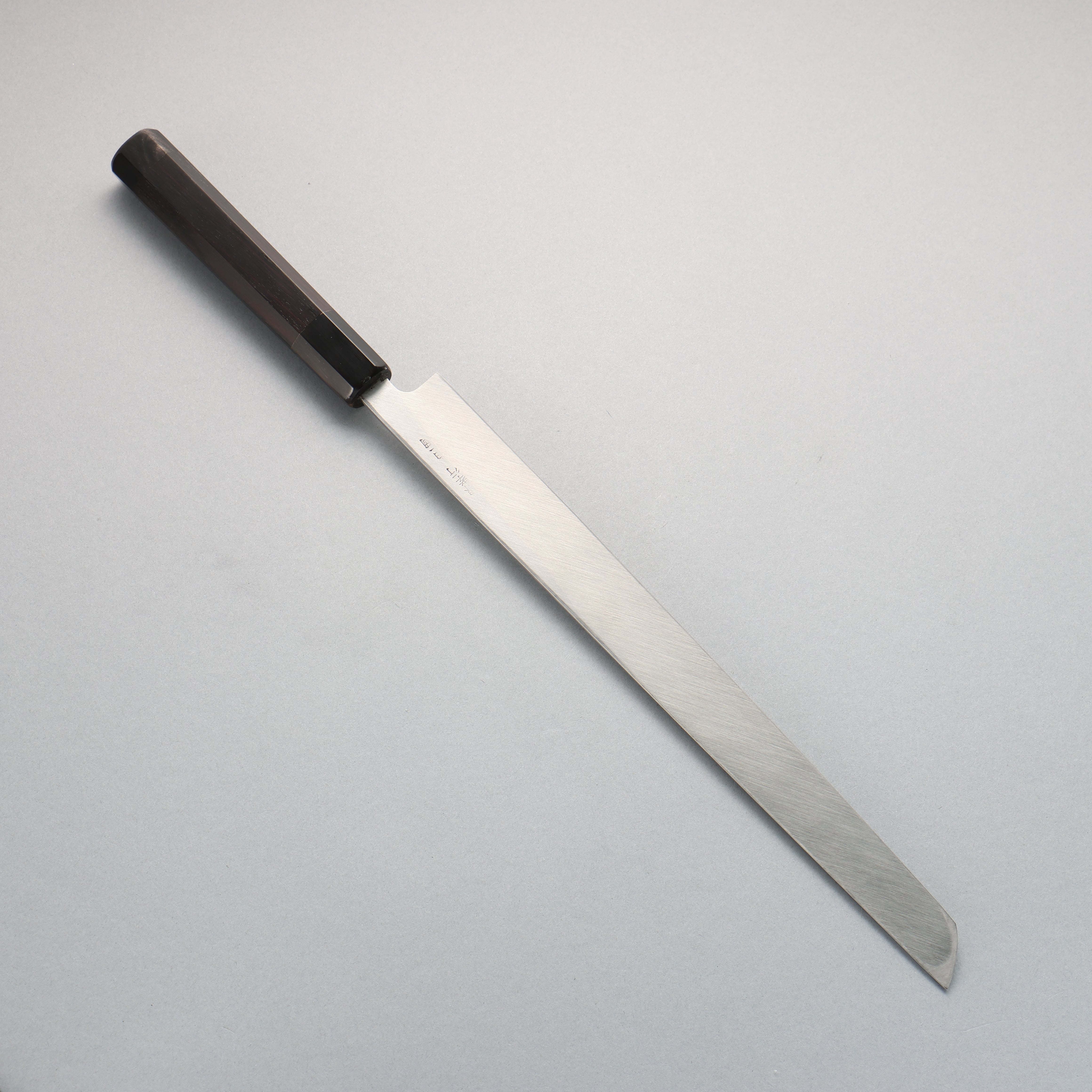 堺 孝行 白虎 白鋼一號 先丸蛸引 300mm 黑檀 握把 附刀鞘 - 清助刃物