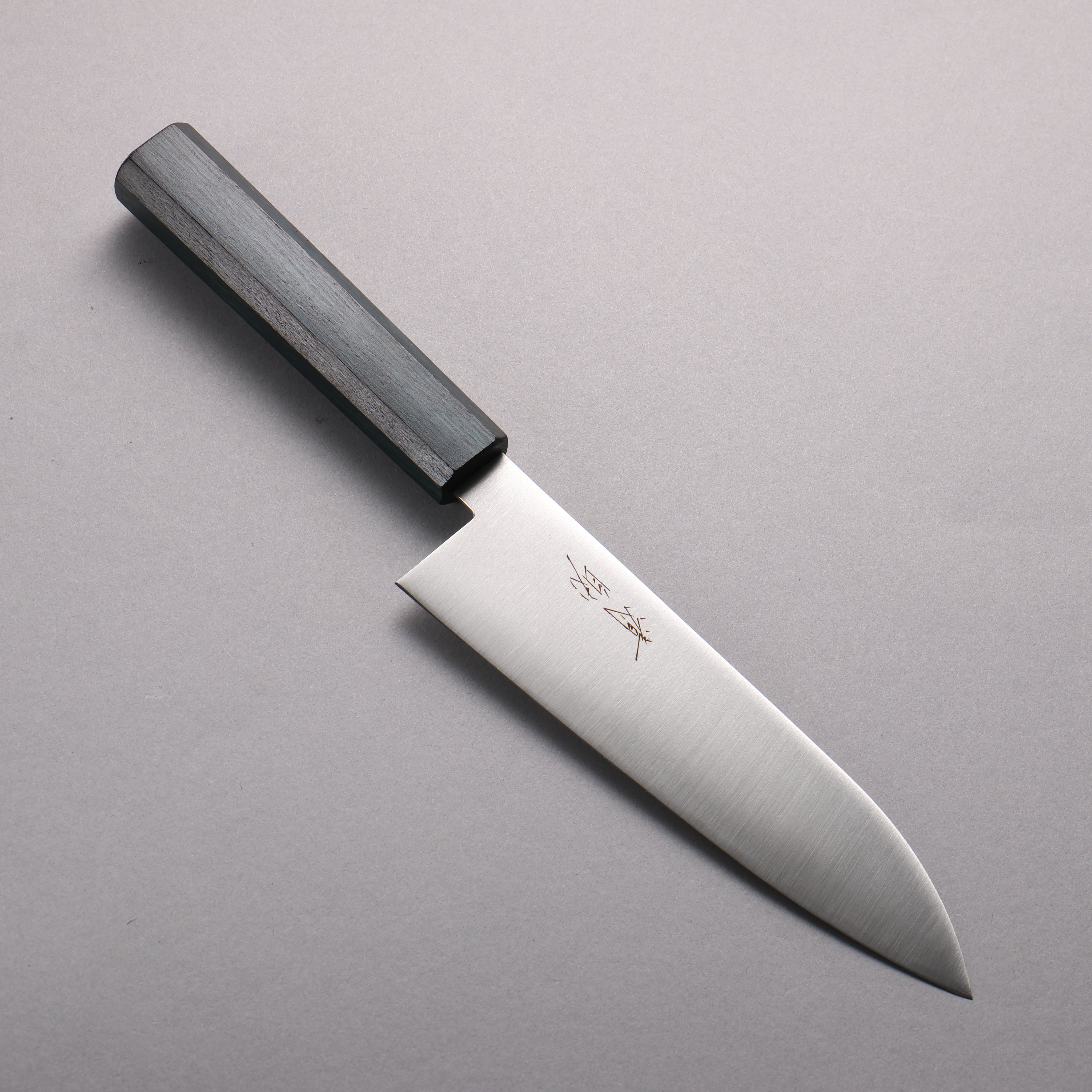 清助 VG10 三德刀 180mm 橡木（靛藍染色） 握把 - 清助刃物