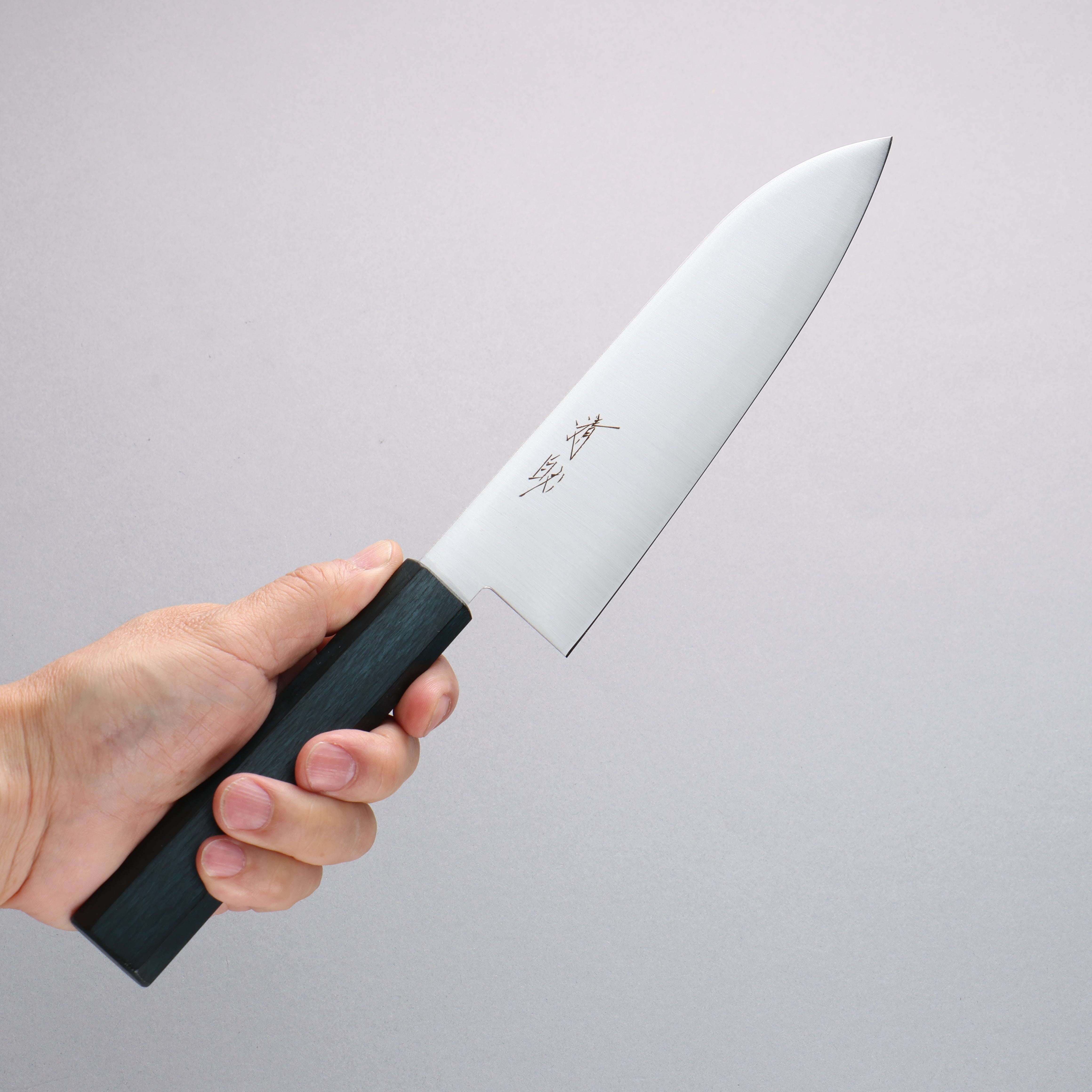 清助 VG10 三德刀 180mm 橡木（靛藍染色） 握把 - 清助刃物