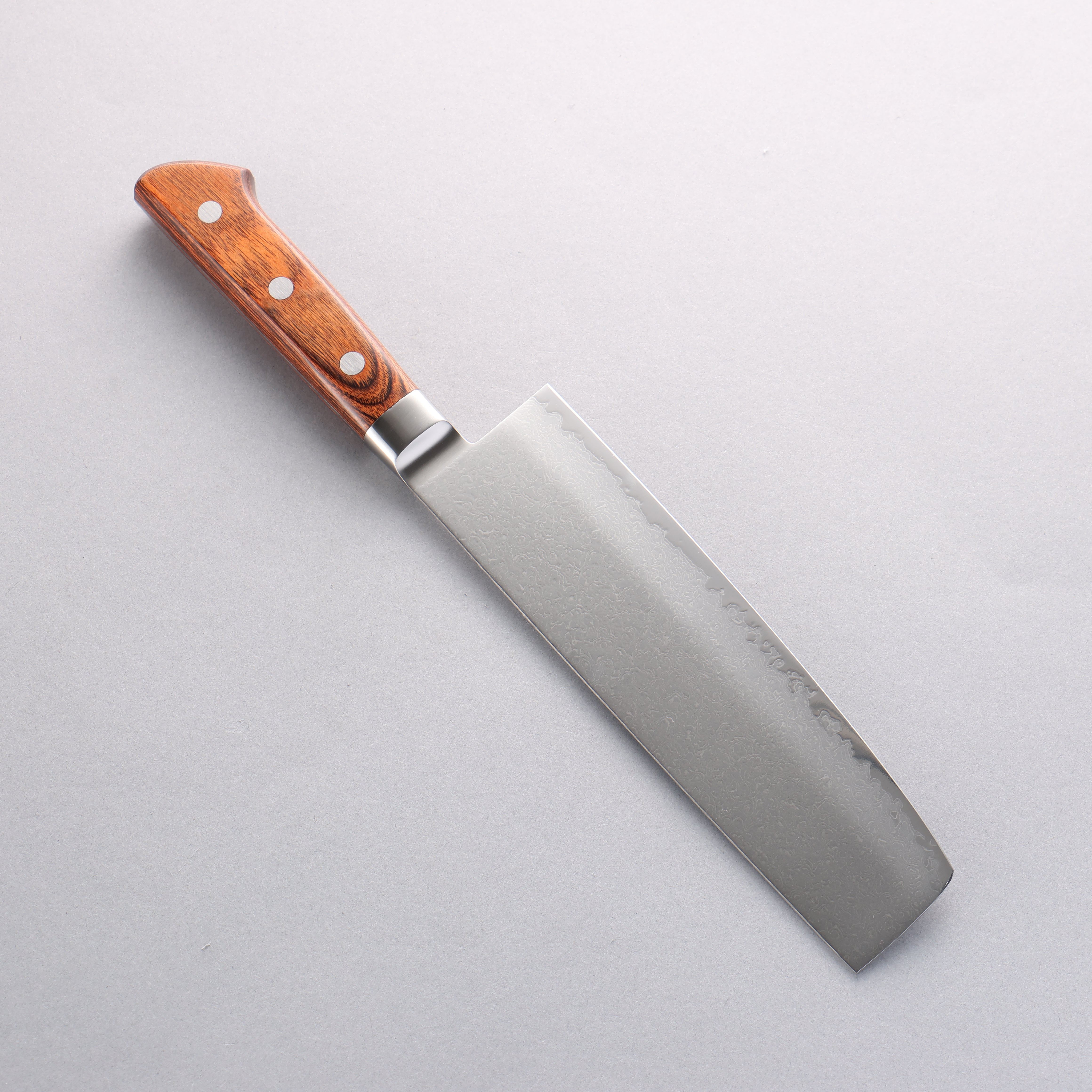 玉鋼 響十 63層 大馬士革紋 菜切 180mm KP-1165 - 清助刃物