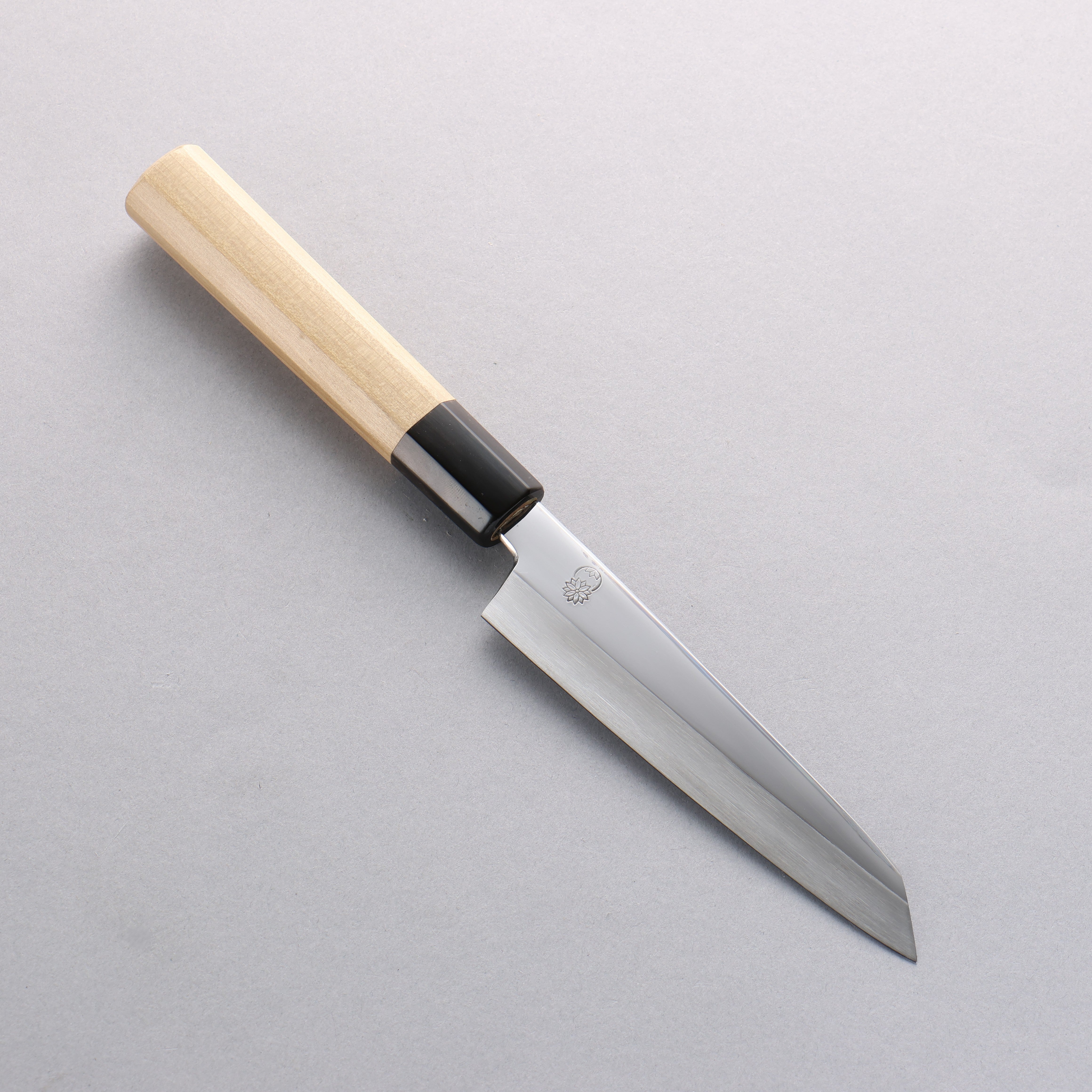 重陽 白鋼 鏡面處理 切付多用途小刀 135mm 木蘭握把 - 清助刃物