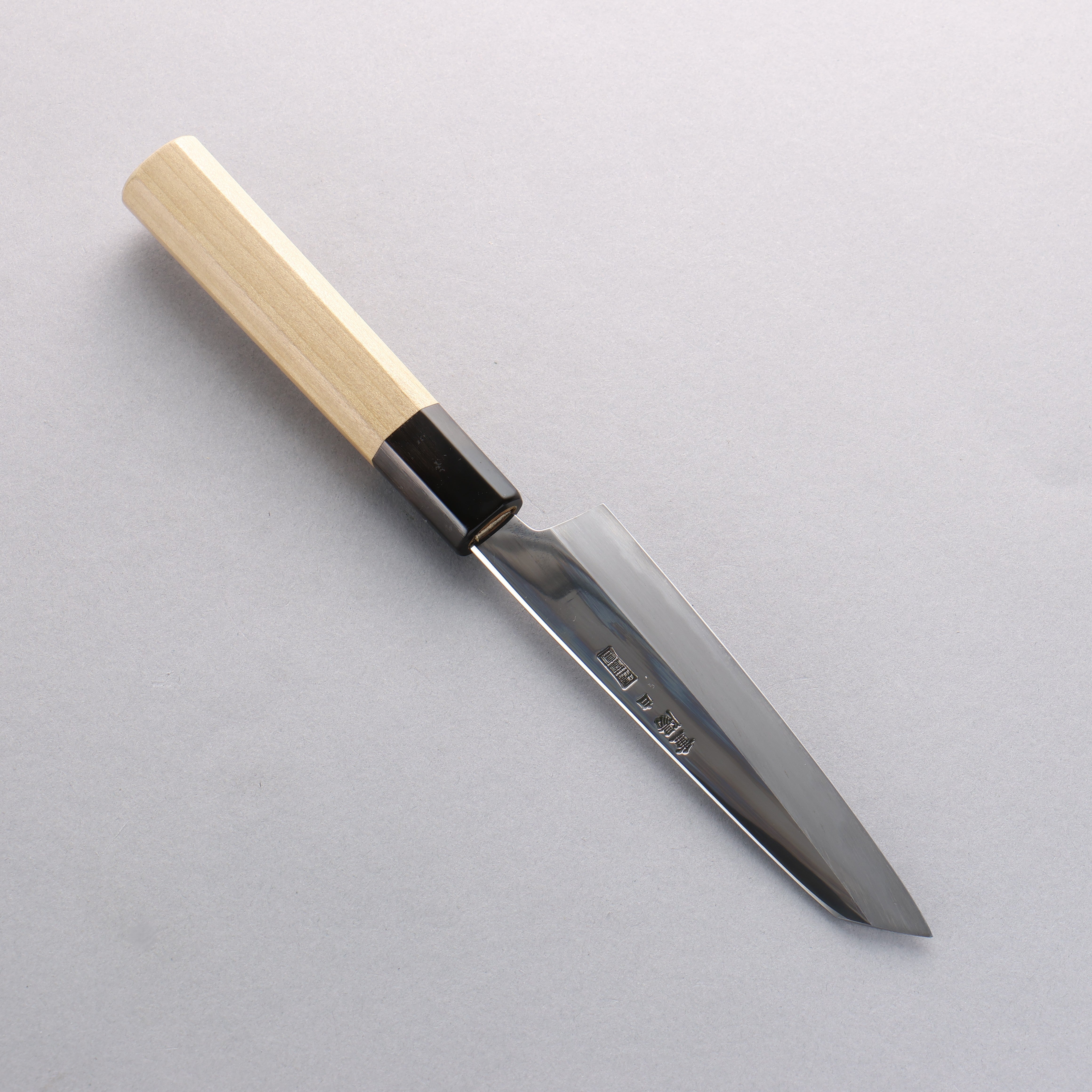 重陽 白鋼 鏡面處理 切付多用途小刀 135mm 木蘭握把 - 清助刃物