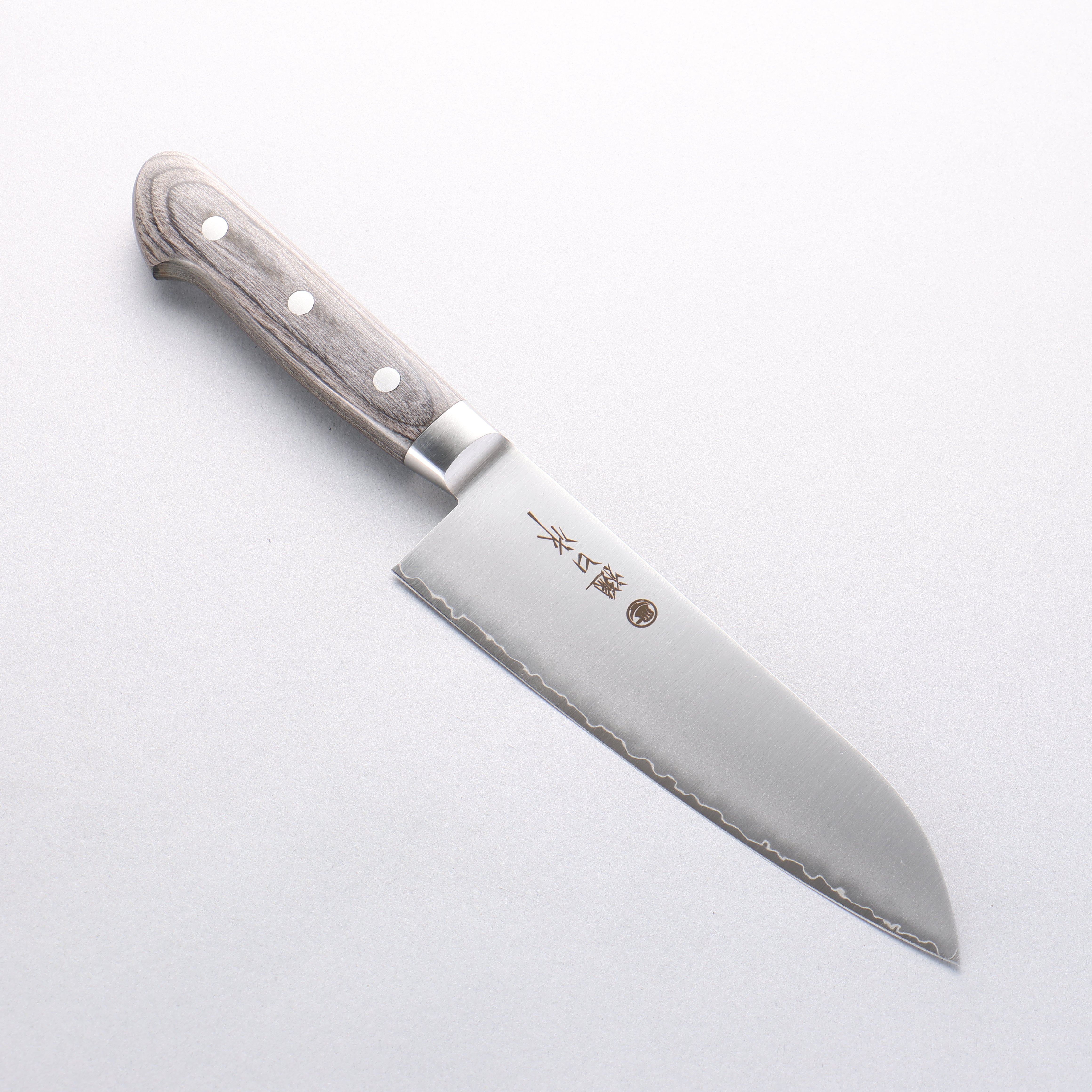 樋口 SG2 三德刀 180mm 灰色合成木 握把 - 清助刃物