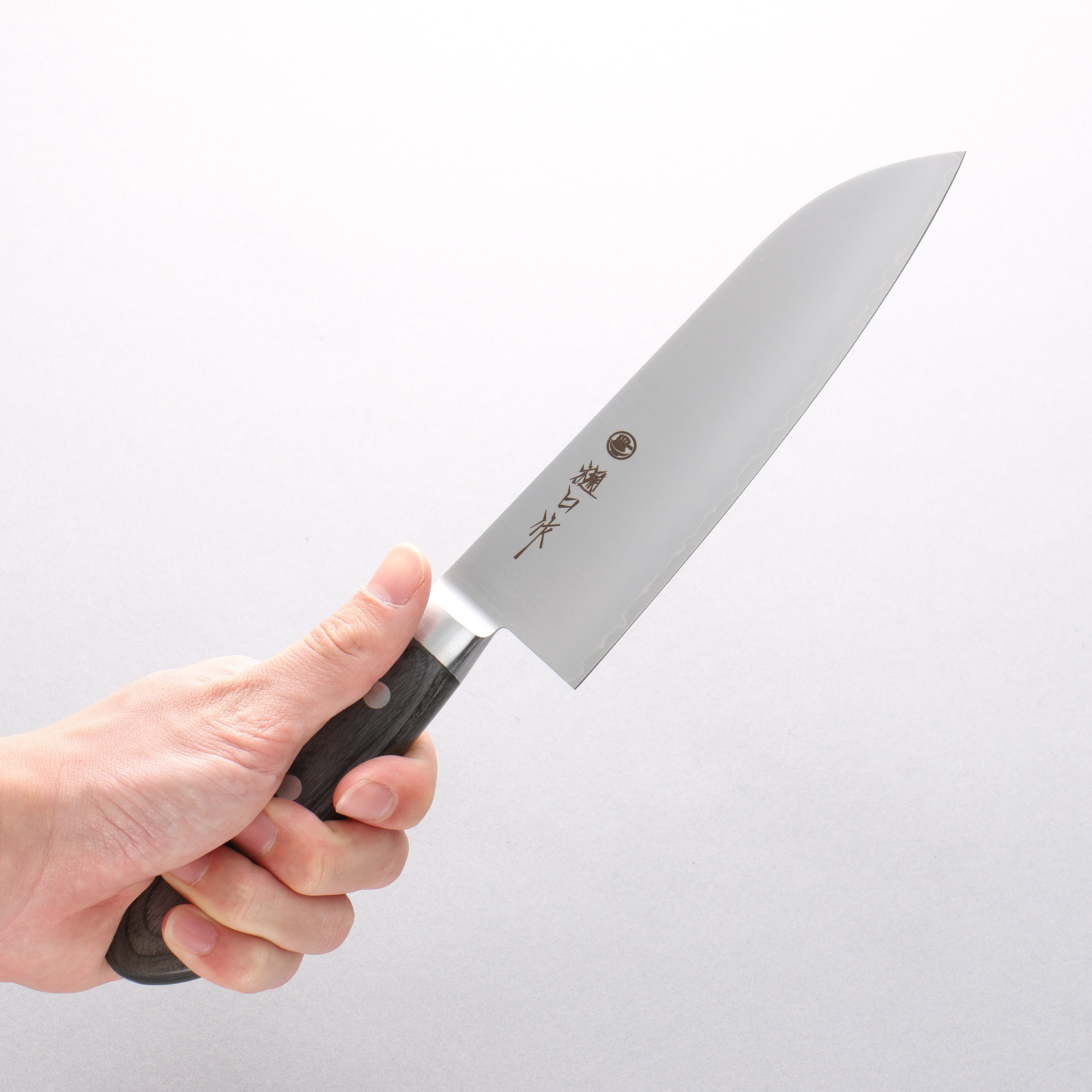 樋口 SG2 三德刀 180mm 灰色合成木 握把 - 清助刃物