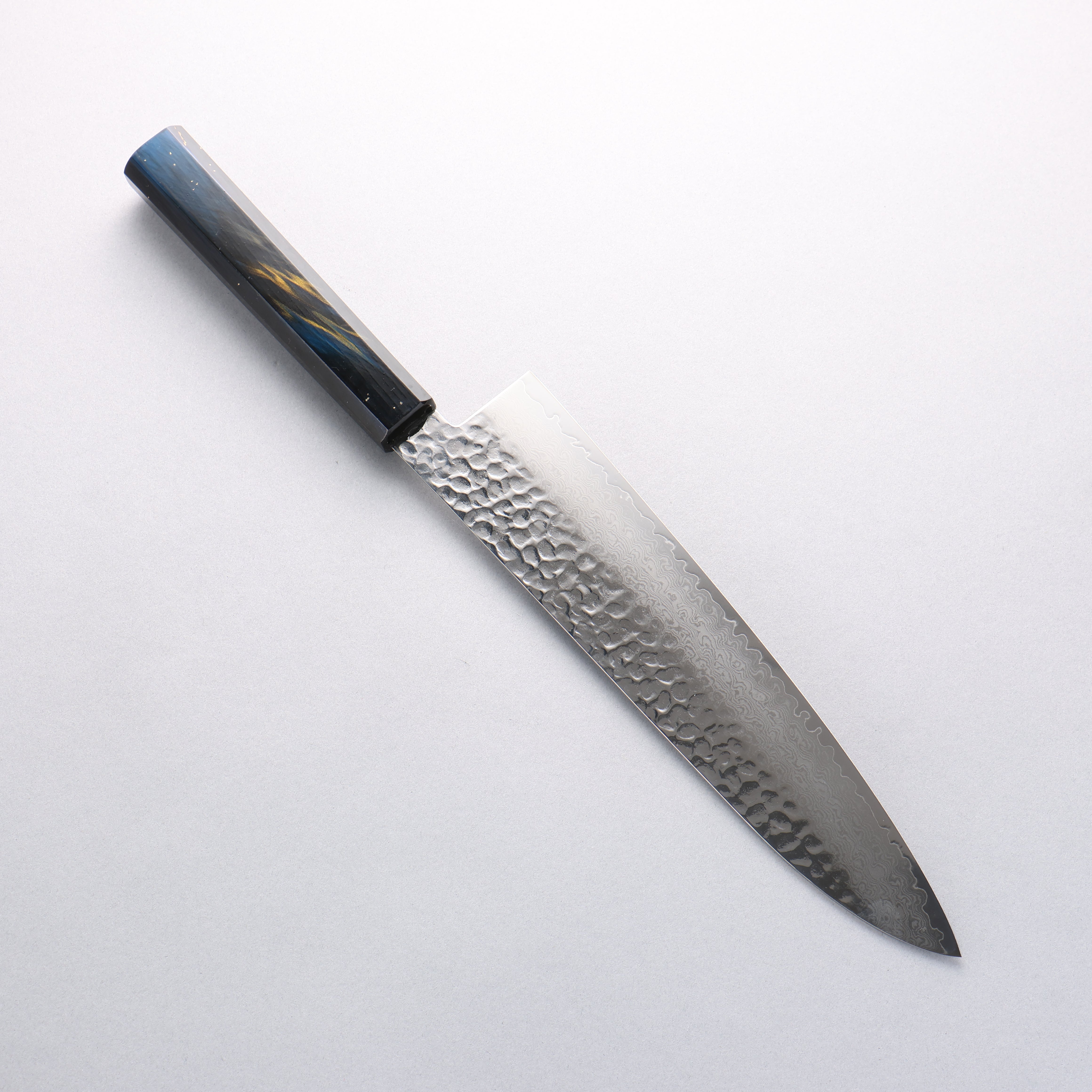 堺 孝行 VG10 33層大馬士革紋 牛刀 240mm 櫟木漆塗（彩宇）握把 - 清助刃物