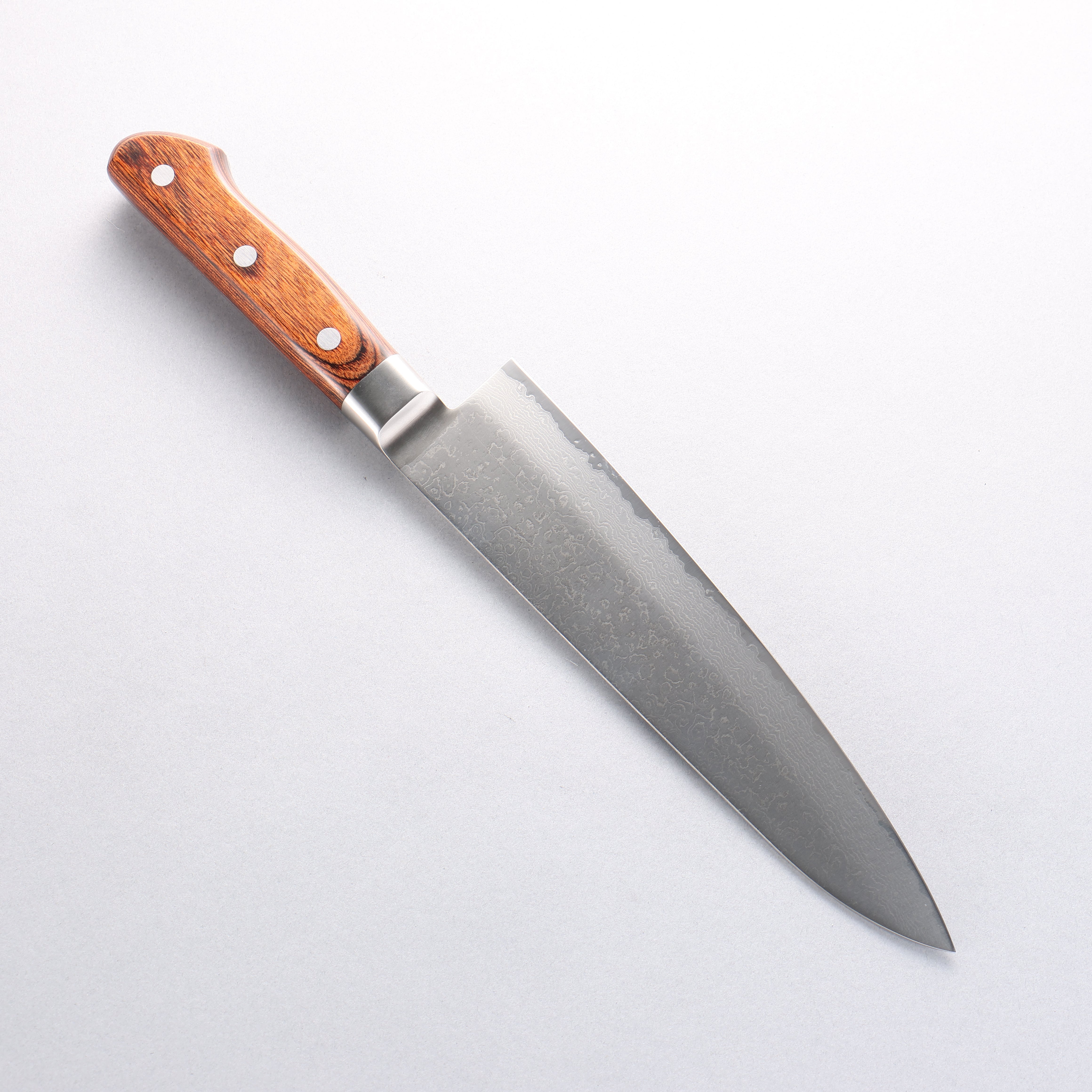 玉鋼 響十 63層 大馬士革紋 牛刀 210mm KP-1105 - 清助刃物