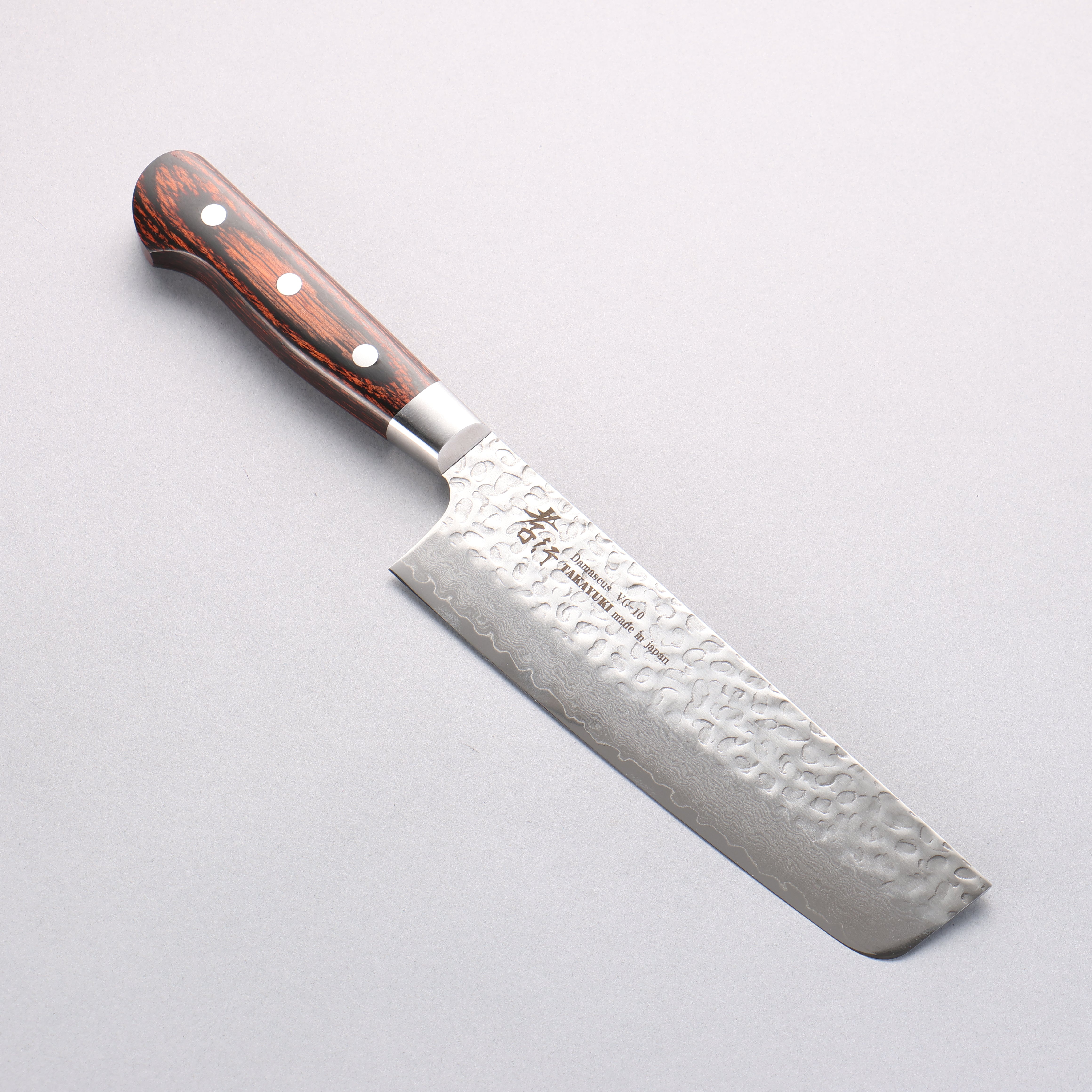 堺 孝行 VG10 33層 大馬士革紋 菜切 160mm 桃花心合成木 握把 - 清助刃物