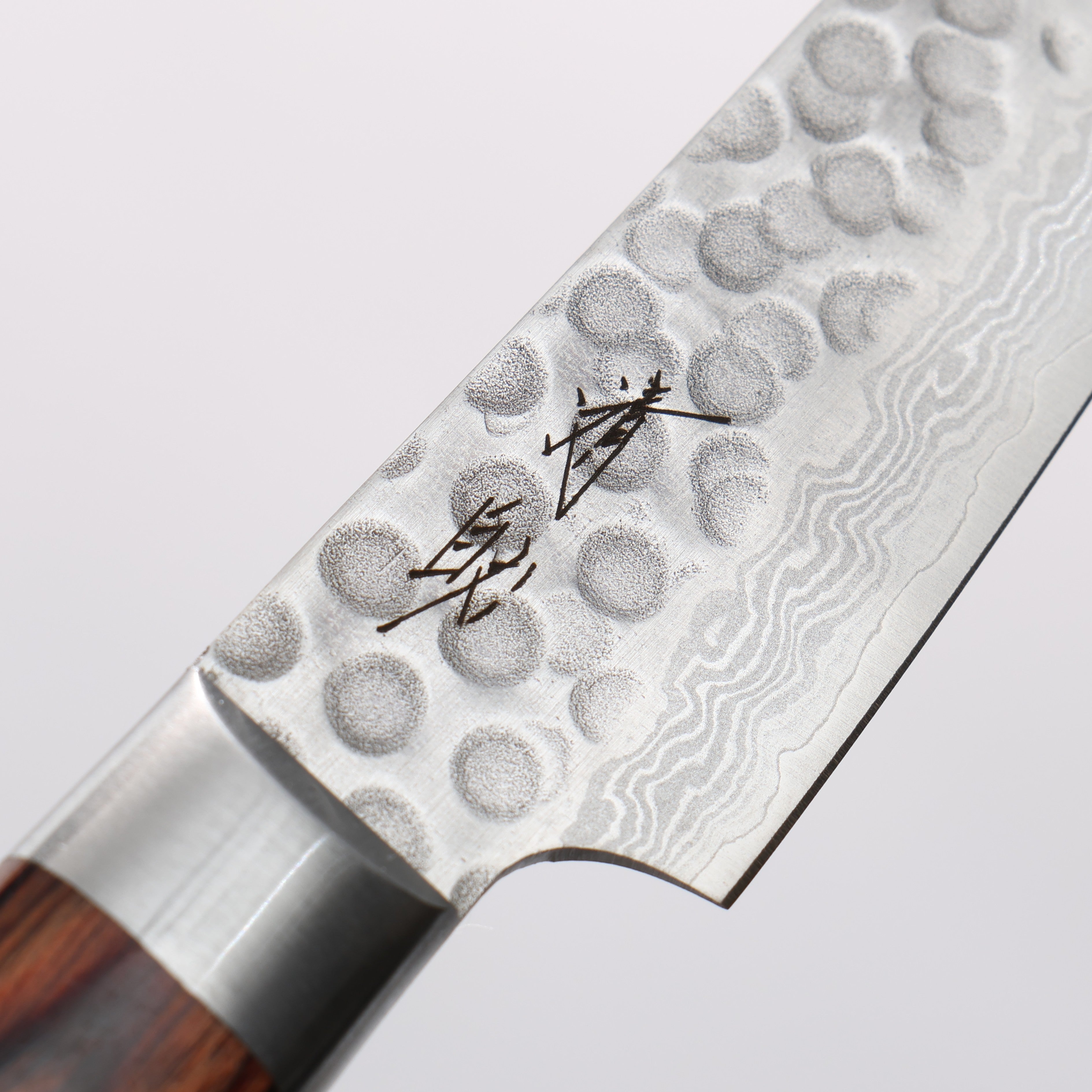 清助 VG10 17層 大馬士革紋 多用途小刀 80mm 桃花心木 握把 - 清助刃物