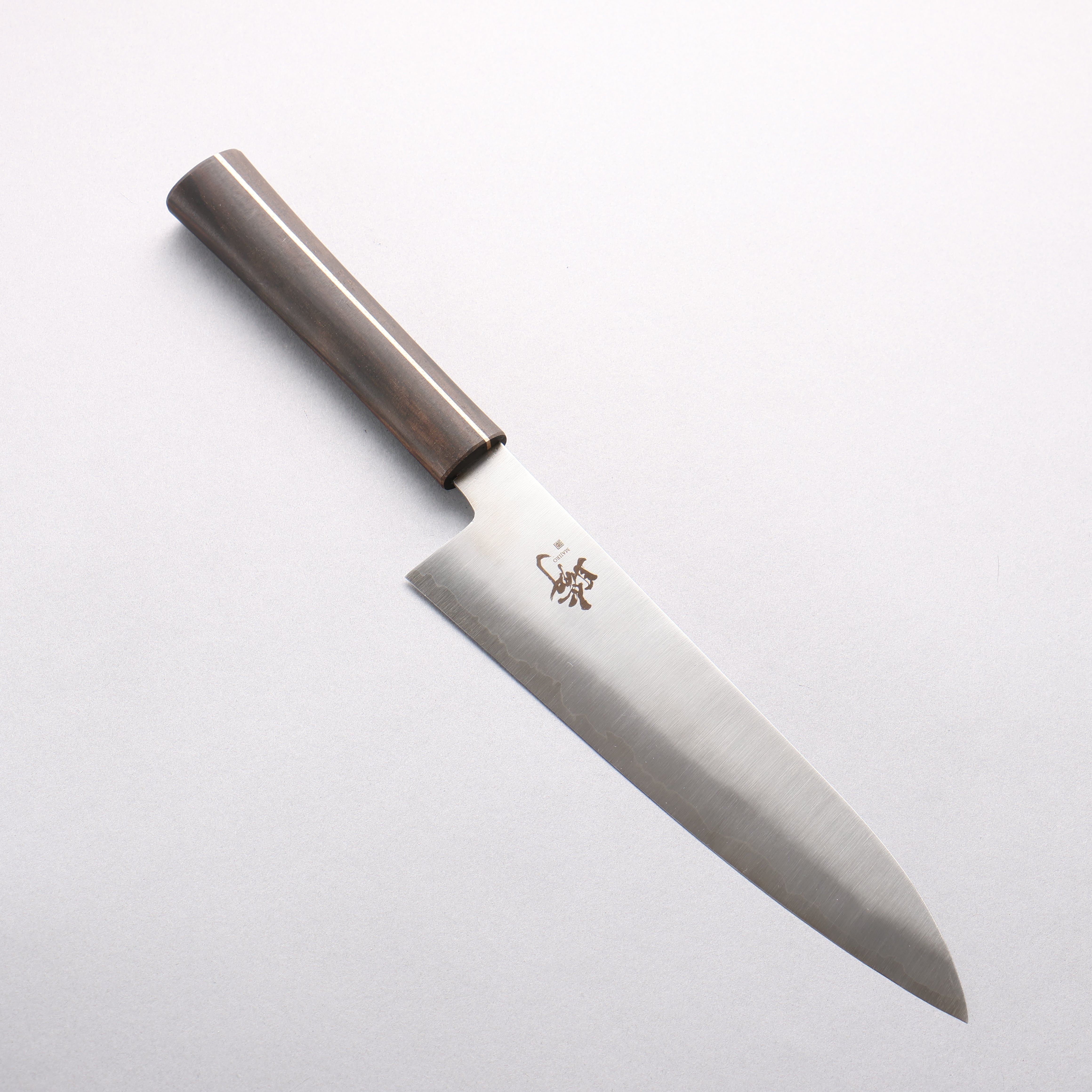 田中 誠貴 瞬 銀三鋼 牛刀 210mm 黑檀 握把 - 清助刃物