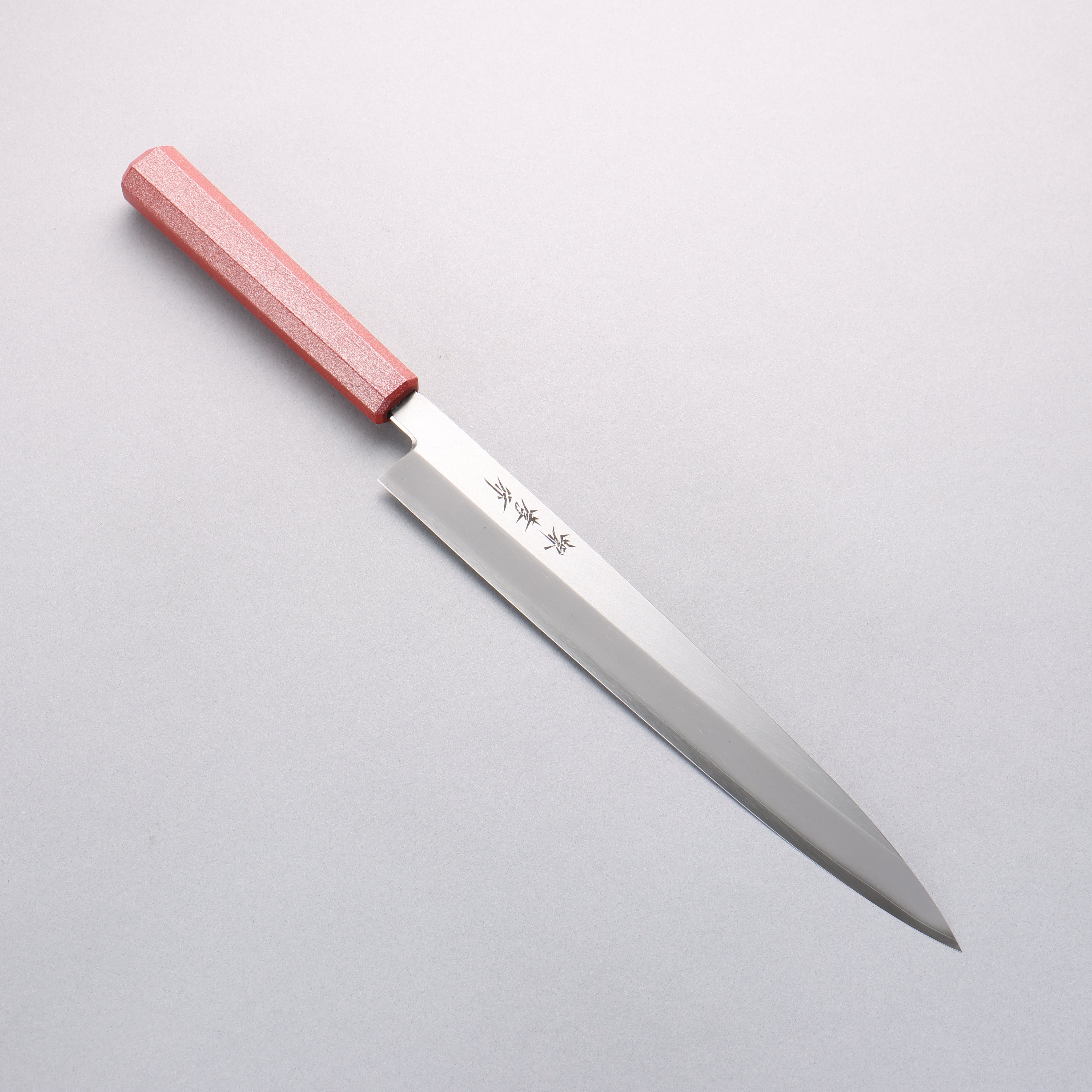 堺 孝行 七色 INOX 鉬鋼 柳刃 270mm ABS 樹脂（紅色珠光）握把 - 清助刃物