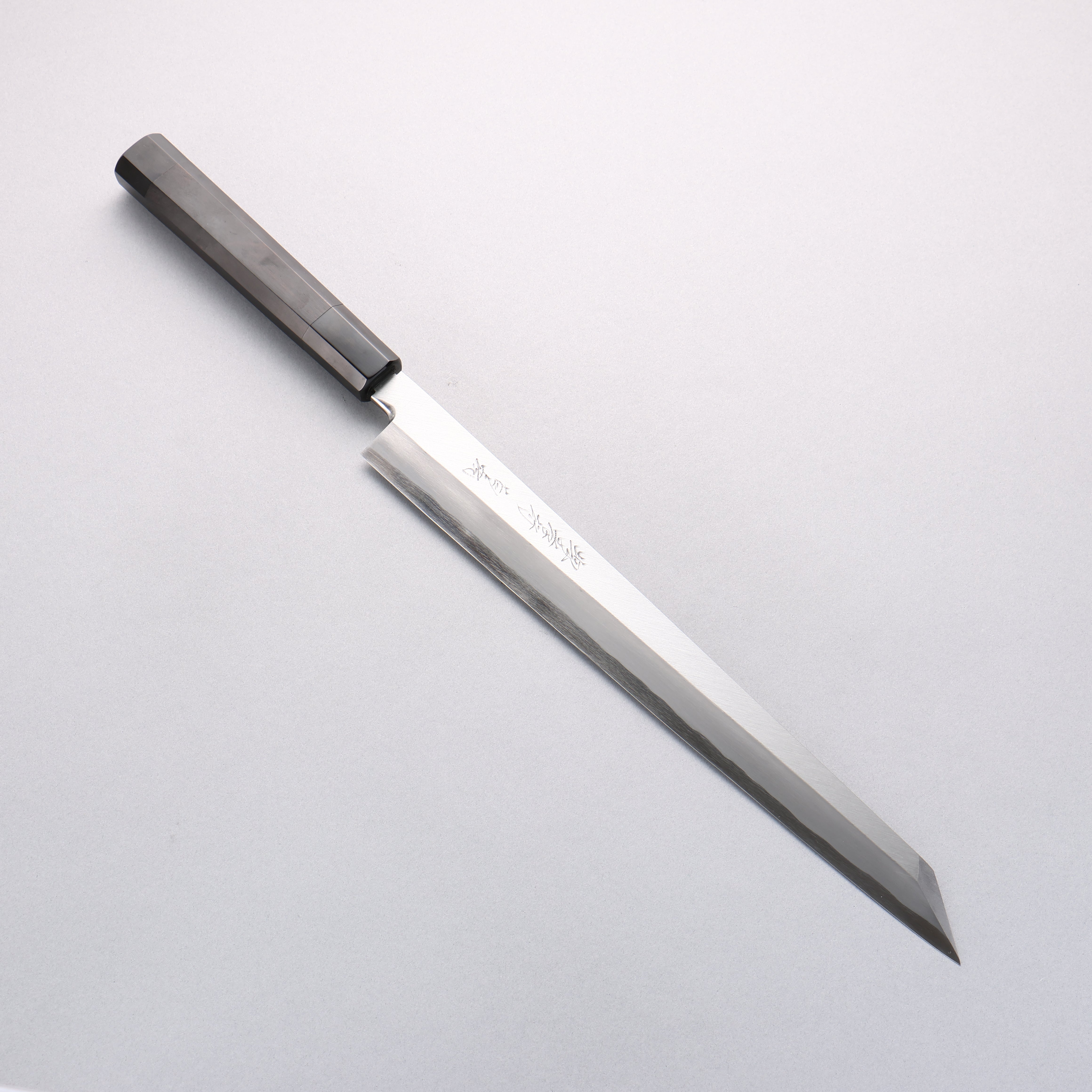 堺 孝行 白虎 白鋼一號 切付柳刃 300mm 黑檀握把 附刀鞘 - 清助刃物