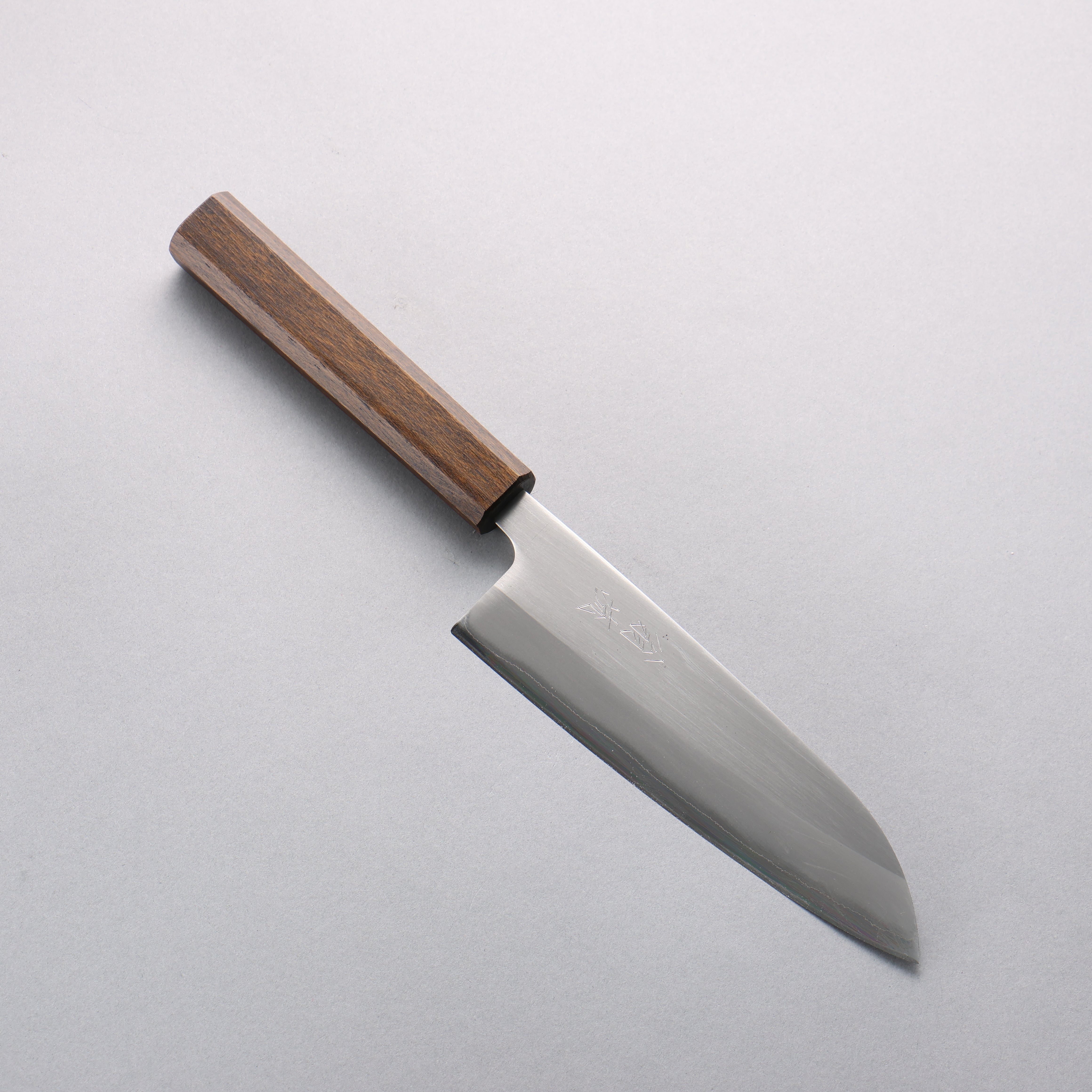 翁流 白鋼一號 三德刀 165mm 燒櫟木 握把 - 清助刃物