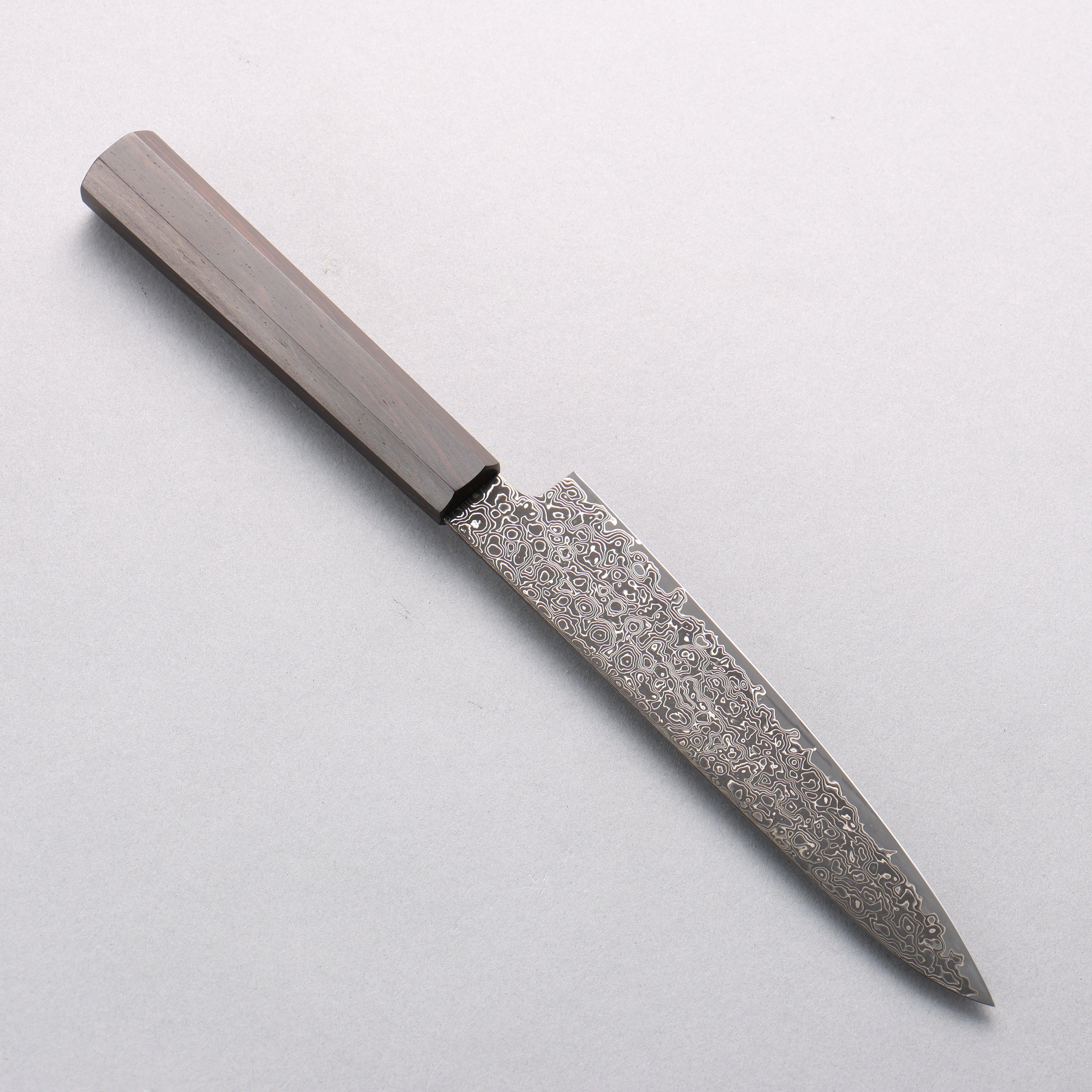 清助 SG2 黑色大馬士革紋 打磨處理 多用途小刀 150mm 黑檀 握把 - 清助刃物