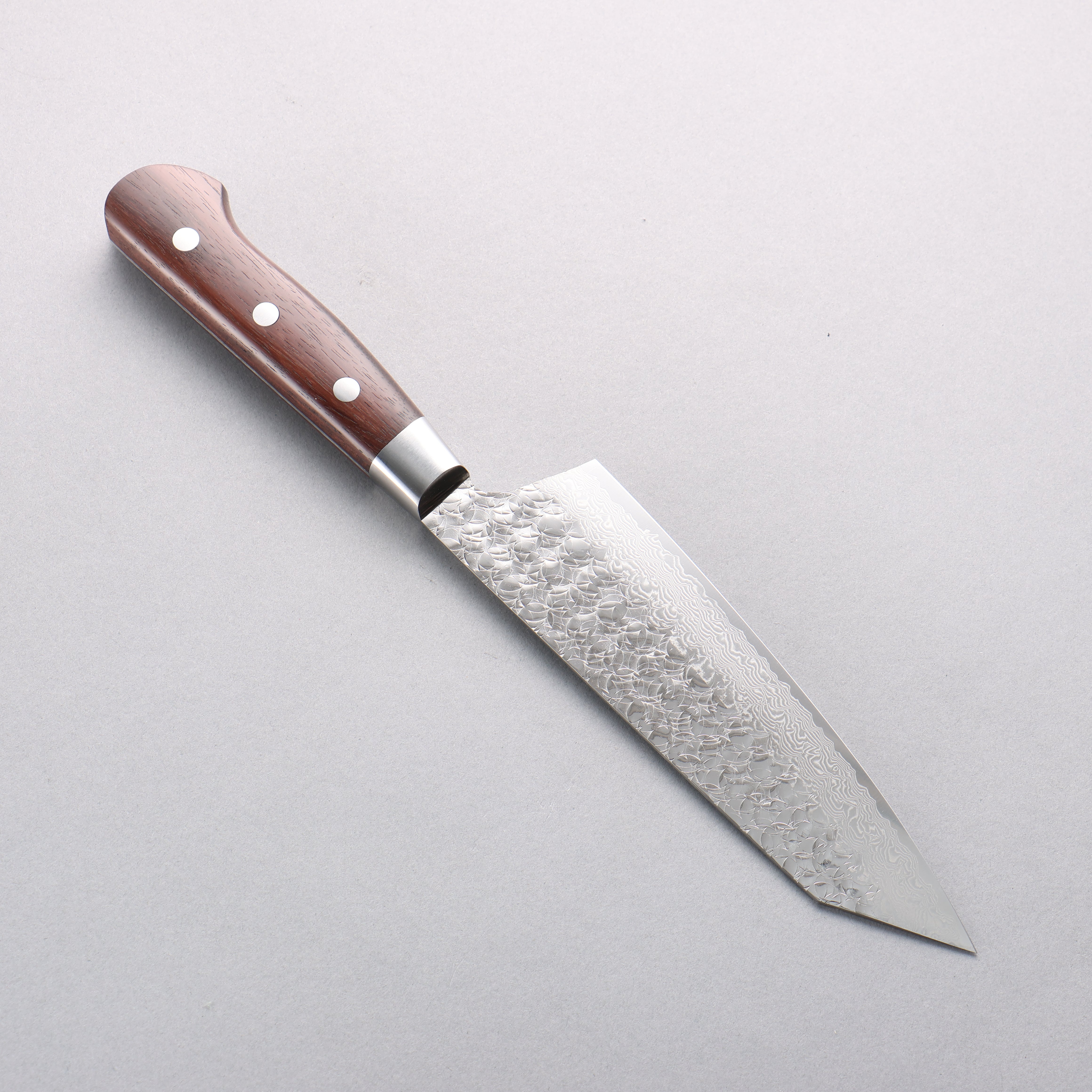 堺 孝行 SG2 鎚目 大馬士革紋 打磨處理 劍型三德刀 160mm 紫檀木 握把 - 清助刃物