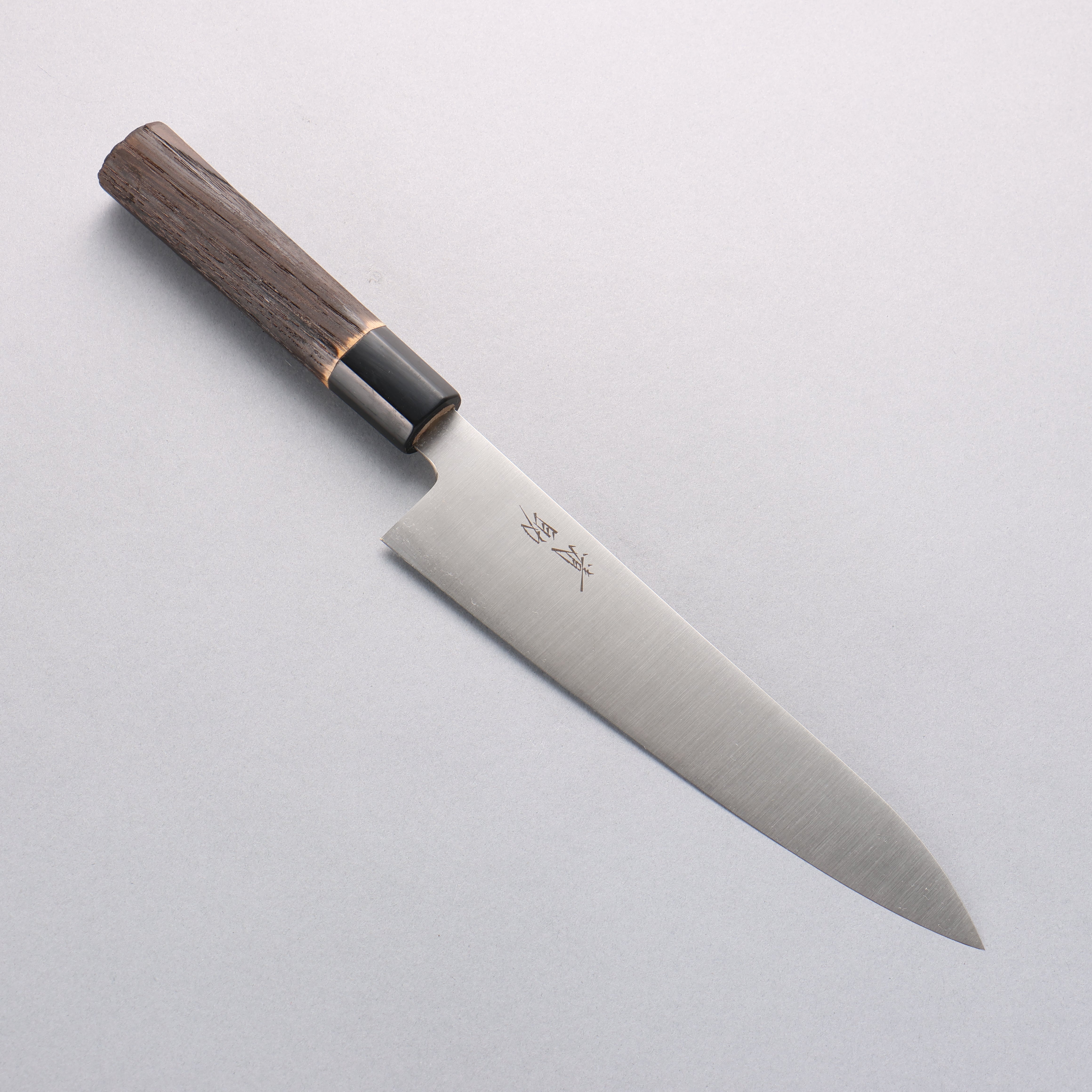 清助 瑞典鋼 牛刀 210mm 燒栗木 握把 - 清助刃物