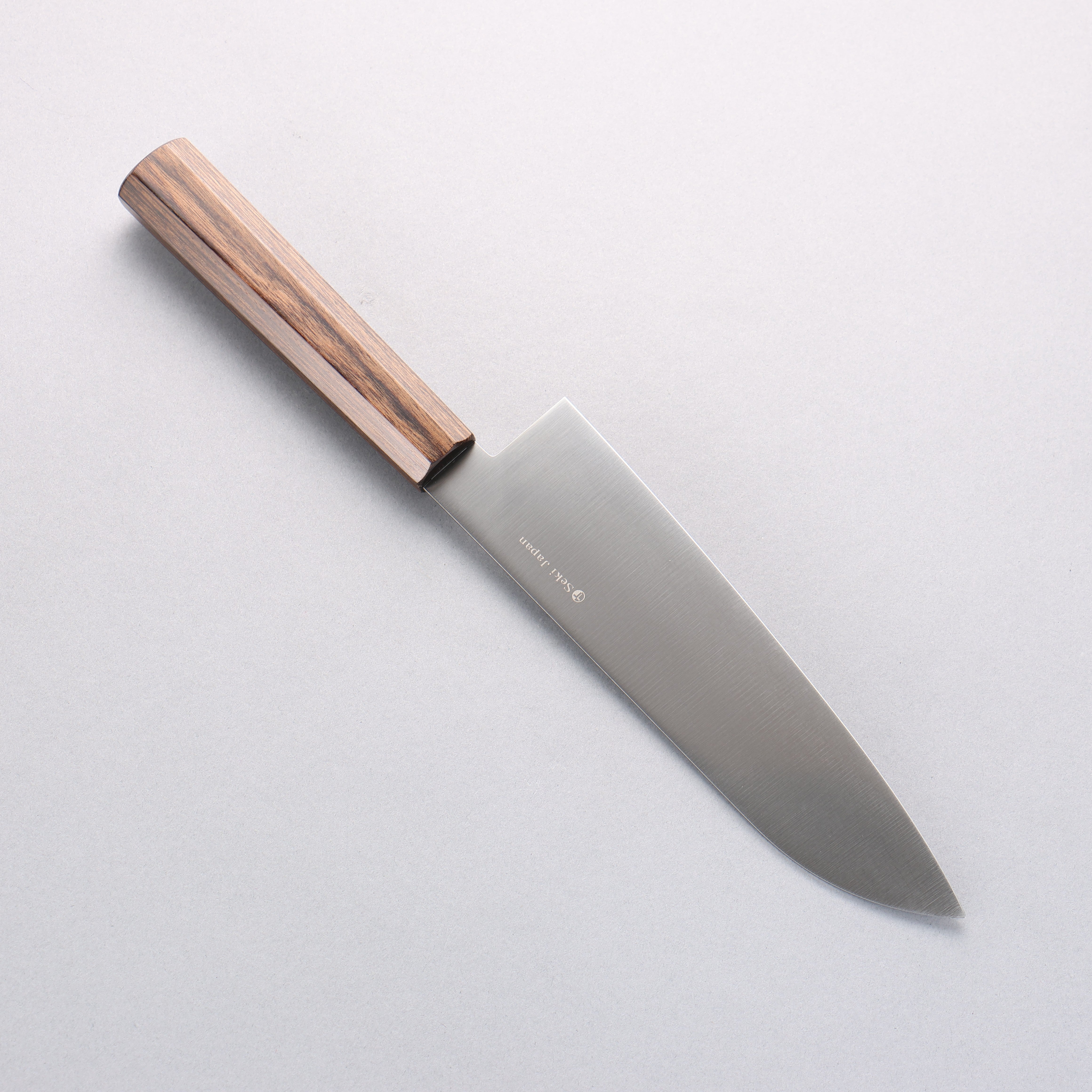 兼常 一途 VG10 三德刀 180mm 茶色合成木 握把 - 清助刃物