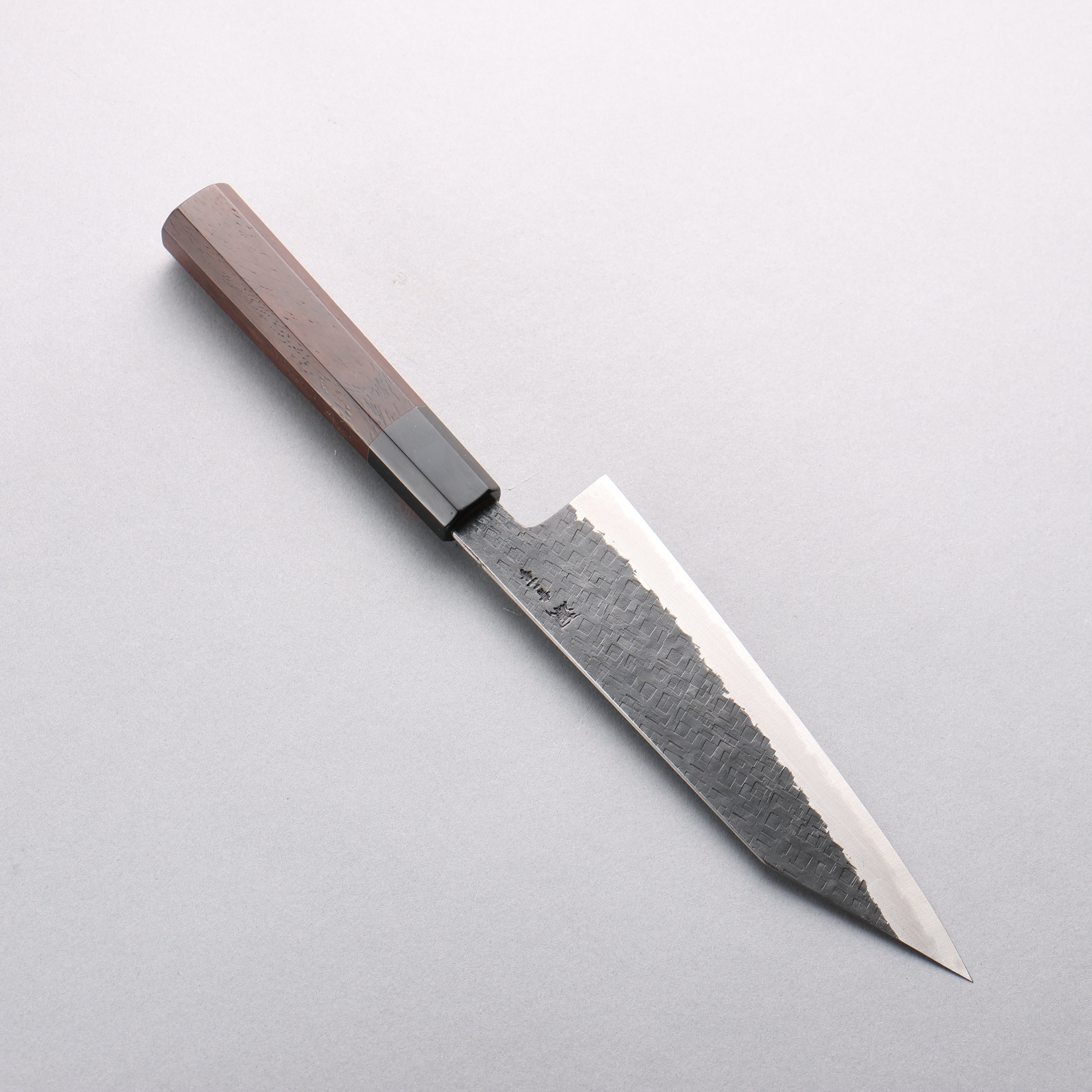 田中 誠貴 鐵火 青鋼二號 黑打 鎚目 (角) 切付牛刀 180mm 核桃木 握把 - 清助刃物