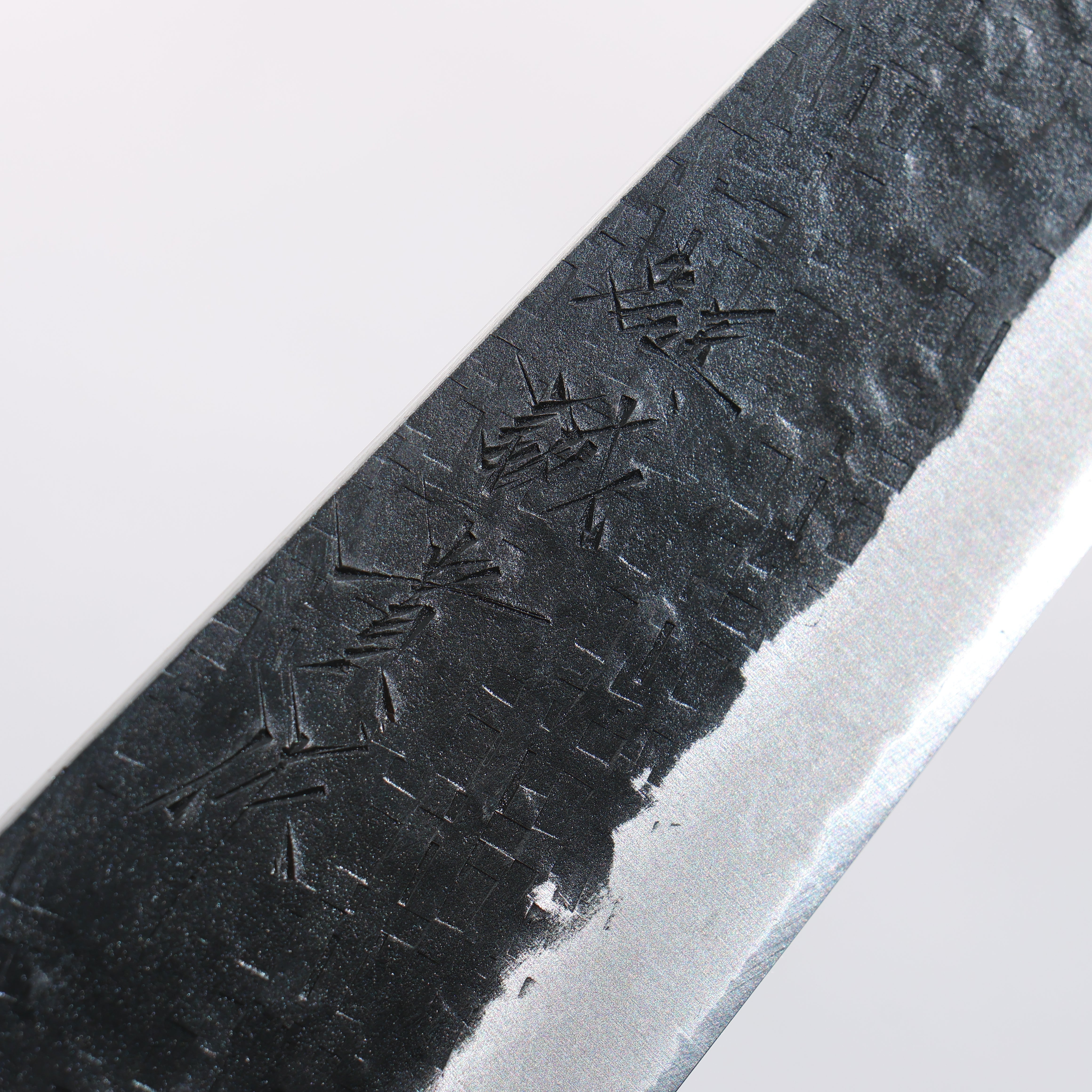 田中 誠貴 鐵火 青鋼二號 黑打 鎚目 (角) 切付牛刀 180mm 核桃木 握把 - 清助刃物