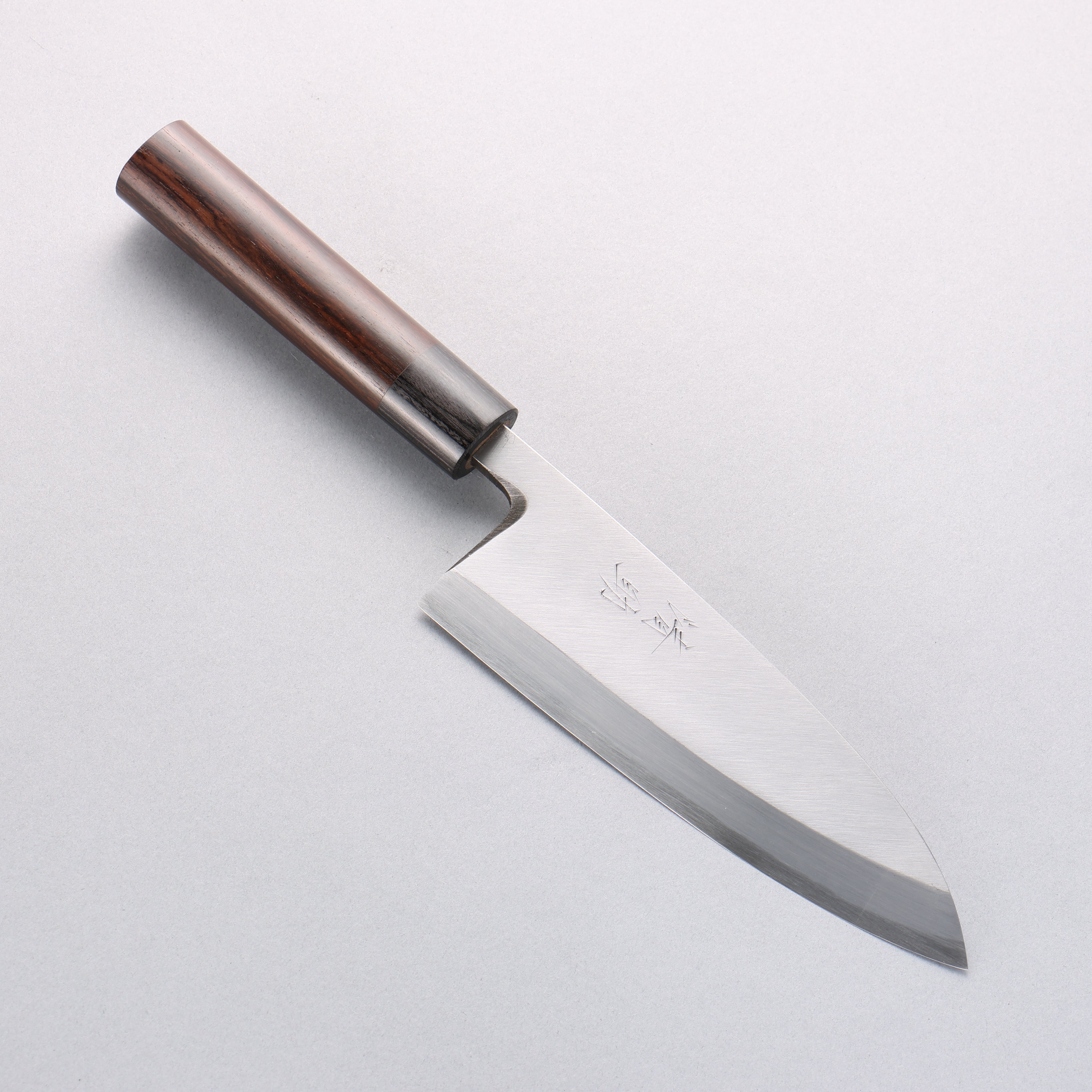 清助 白鋼 霞研 出刃 165mm 紫檀木 握把 - 清助刃物