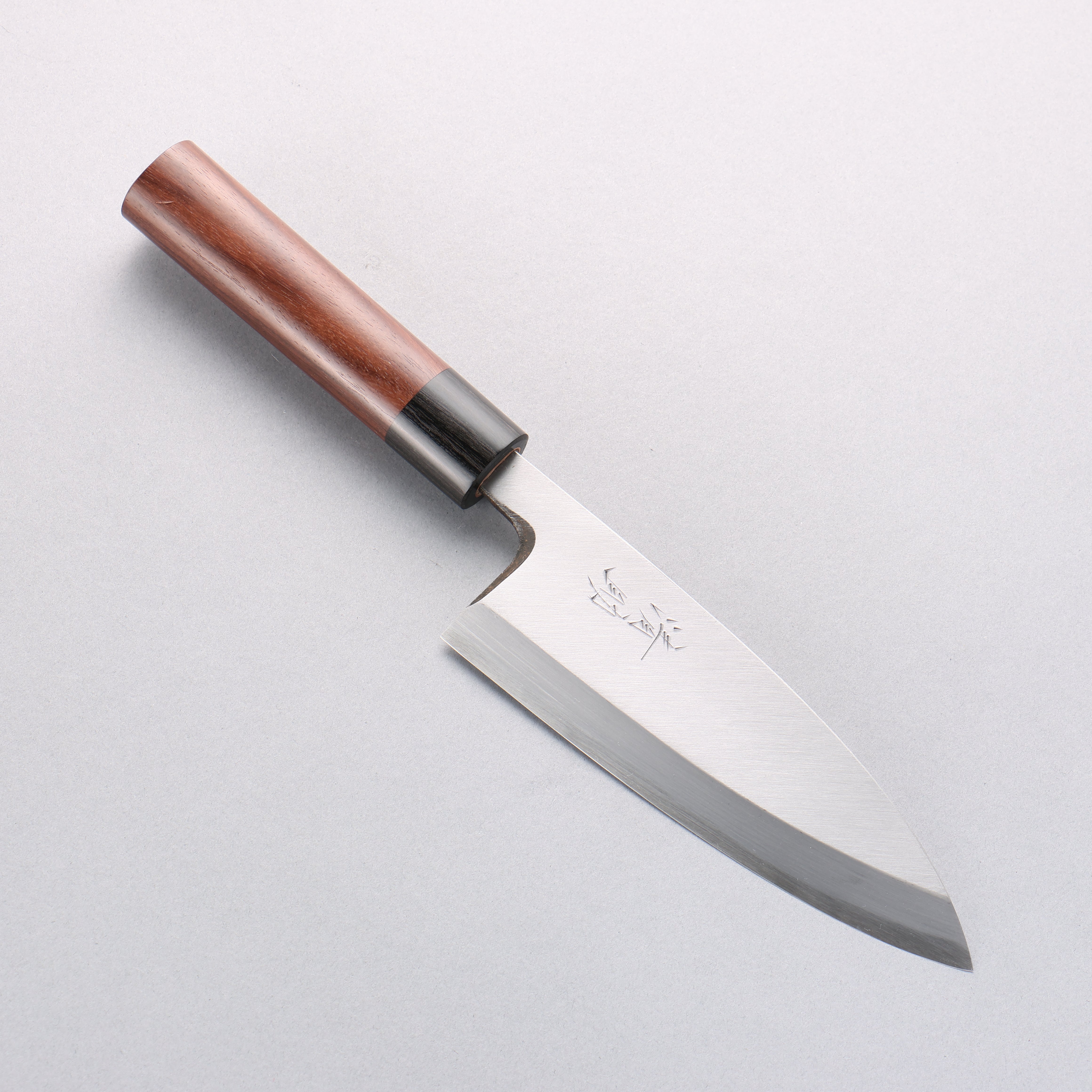 清助 白鋼 霞研 出刃 150mm 紫檀木 握把 - 清助刃物