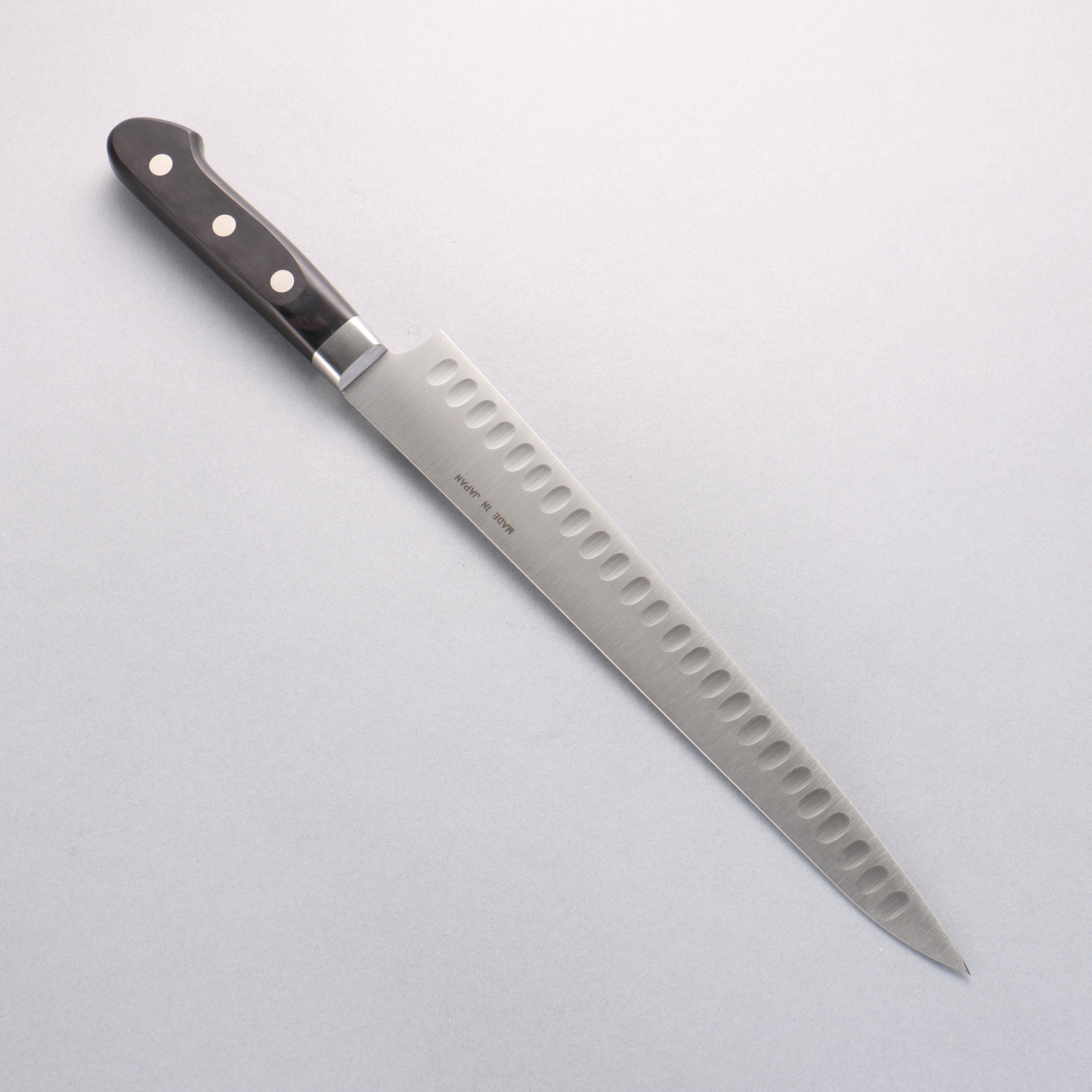 清助 瑞典鋼 鮭魚筋引 270mm 黑合成木 握把 - 清助刃物