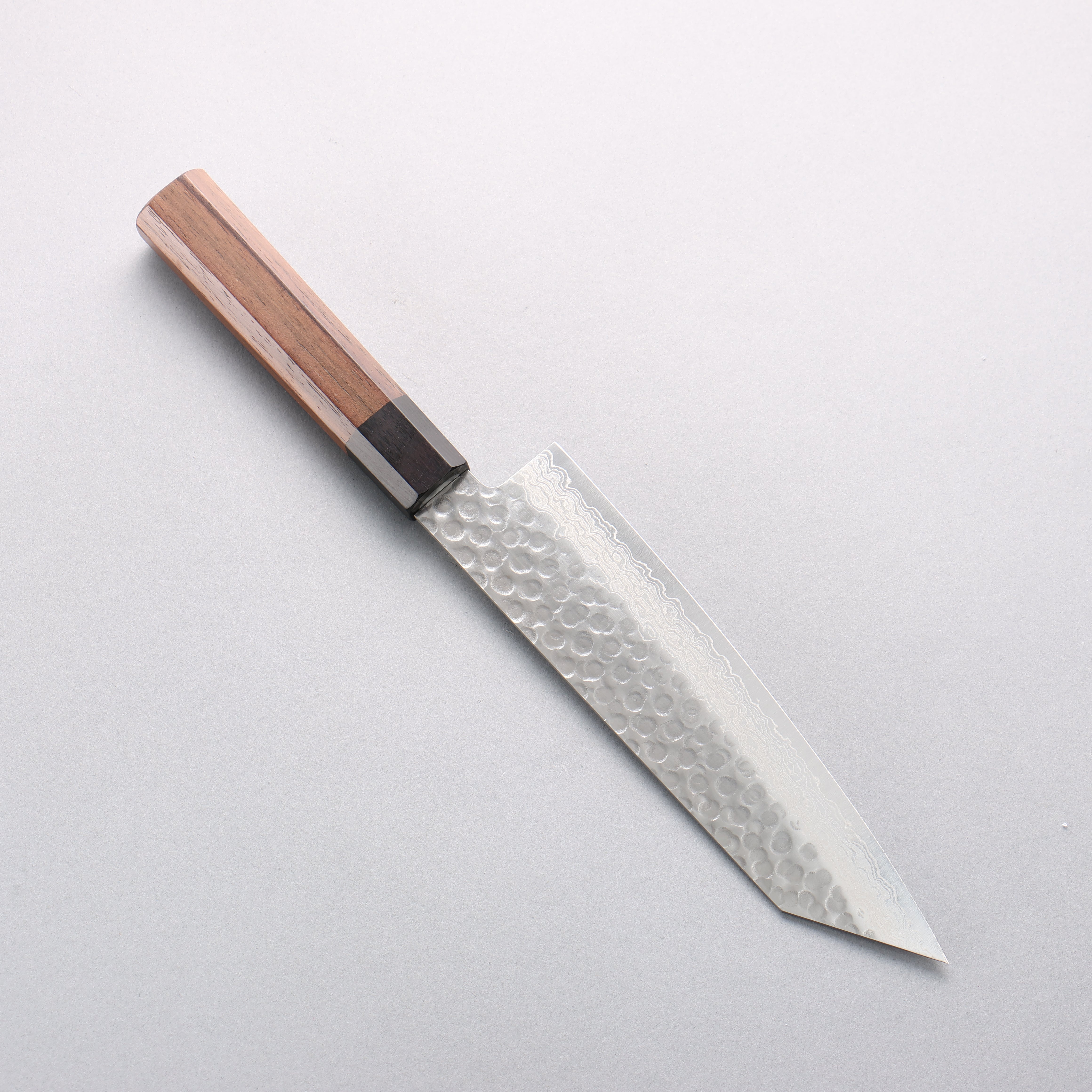 清助 AUS10 45層大馬士革紋 鎚目 切付三德刀 180mm 紫檀木 握把 - 清助刃物
