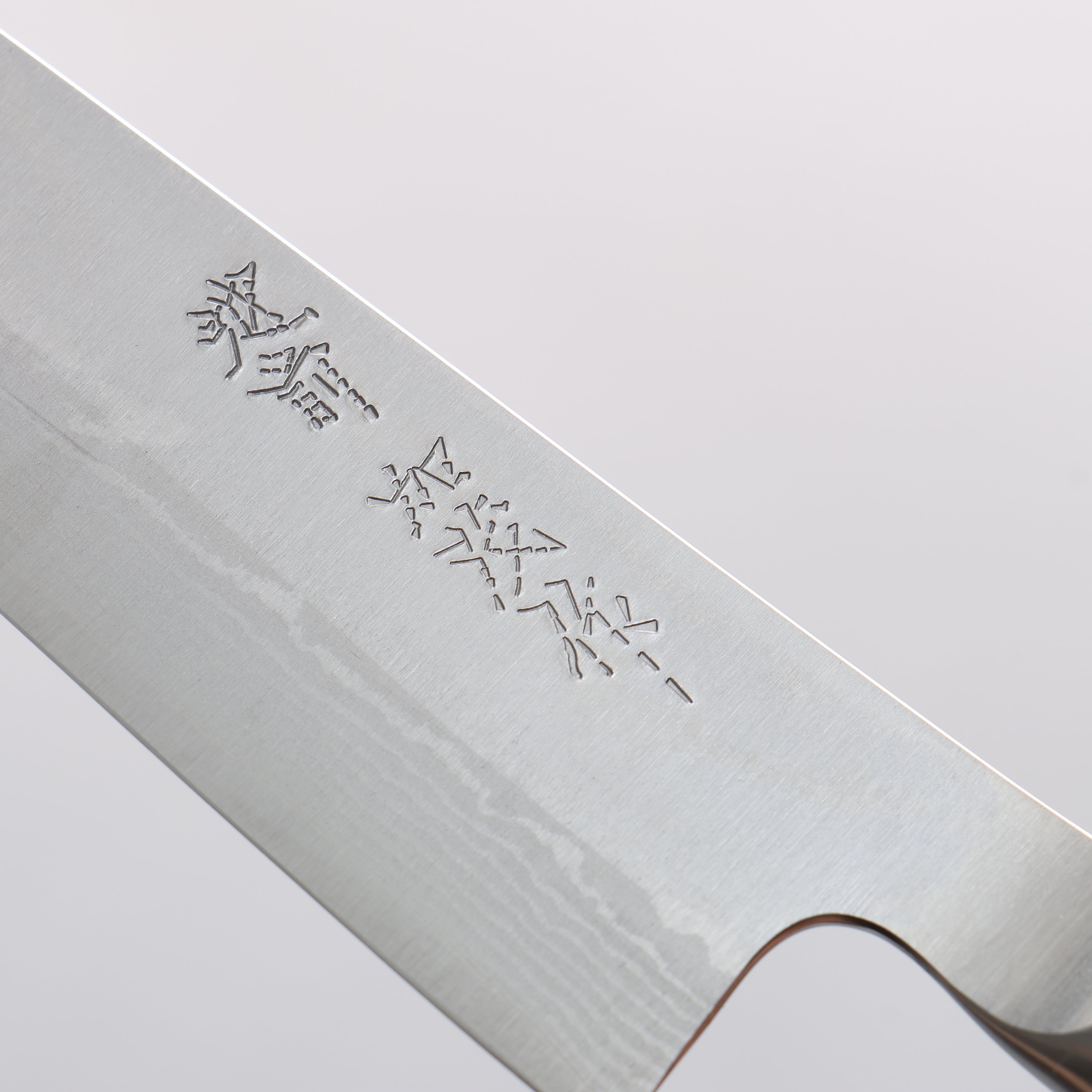 加茂刃物 VG10 大馬士革紋 多用途小刀 150mm 茶色合成木 握把 - 清助刃物