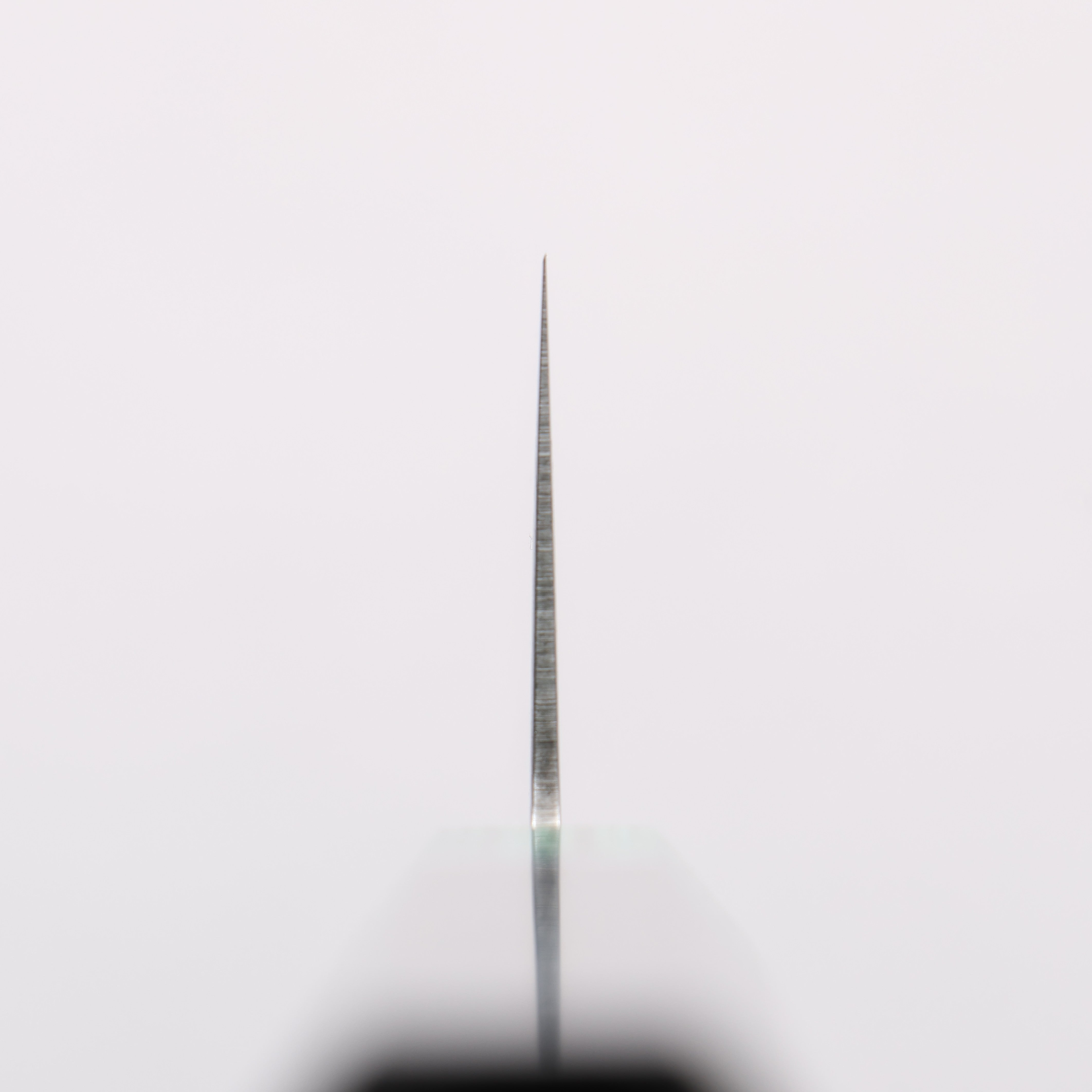 清助 AUS10 鏡面菱格紋 牛刀 210mm 黑合成木（口輪：綠合成木） 握把 - 清助刃物