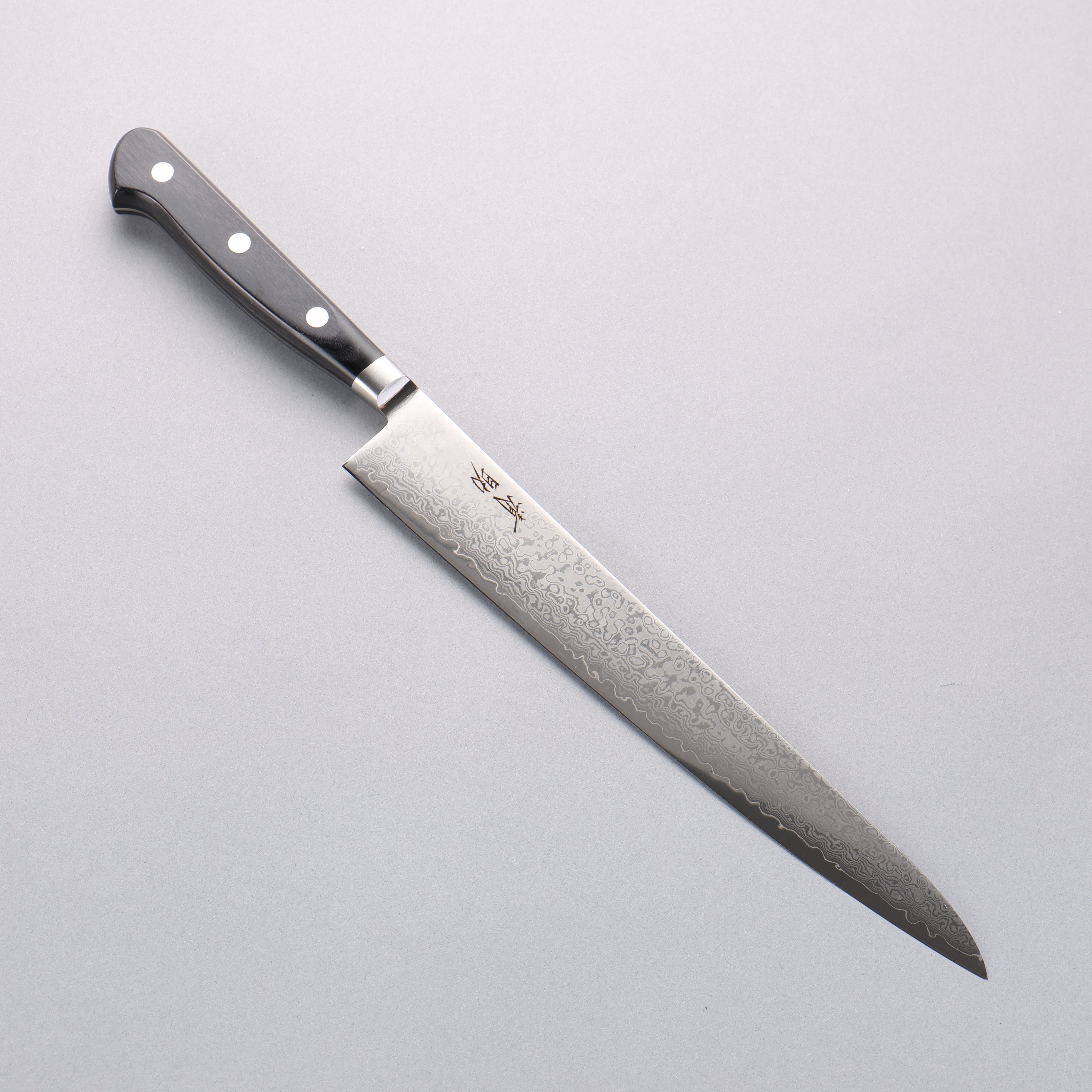 清助 VG10 33層 鏡面處理 大馬士革紋 筋引 240mm 黑合成木 握把 - 清助刃物