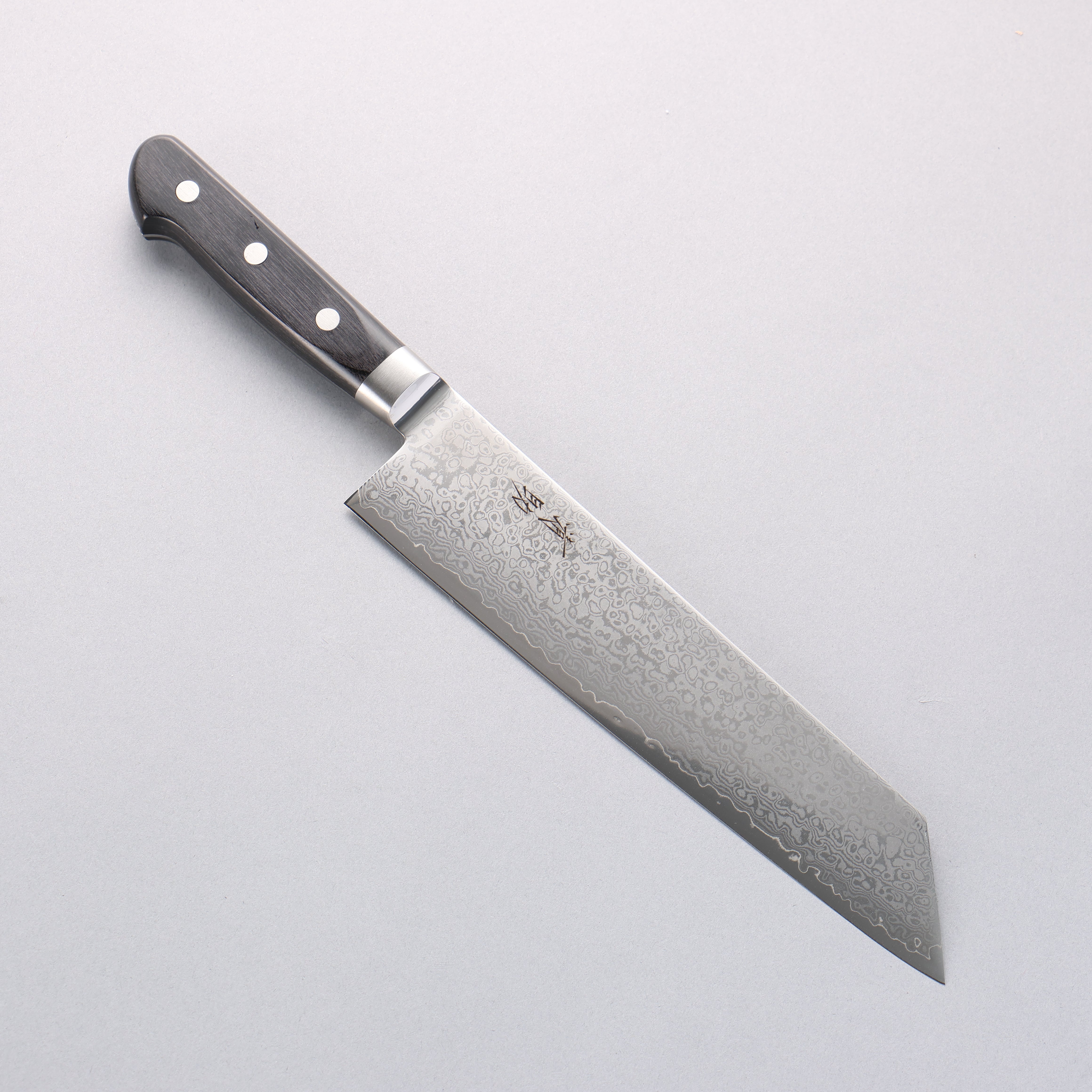 清助 VG10 33層 鏡面處理 大馬士革紋 切付牛刀 210mm 黑合成木 握把 - 清助刃物