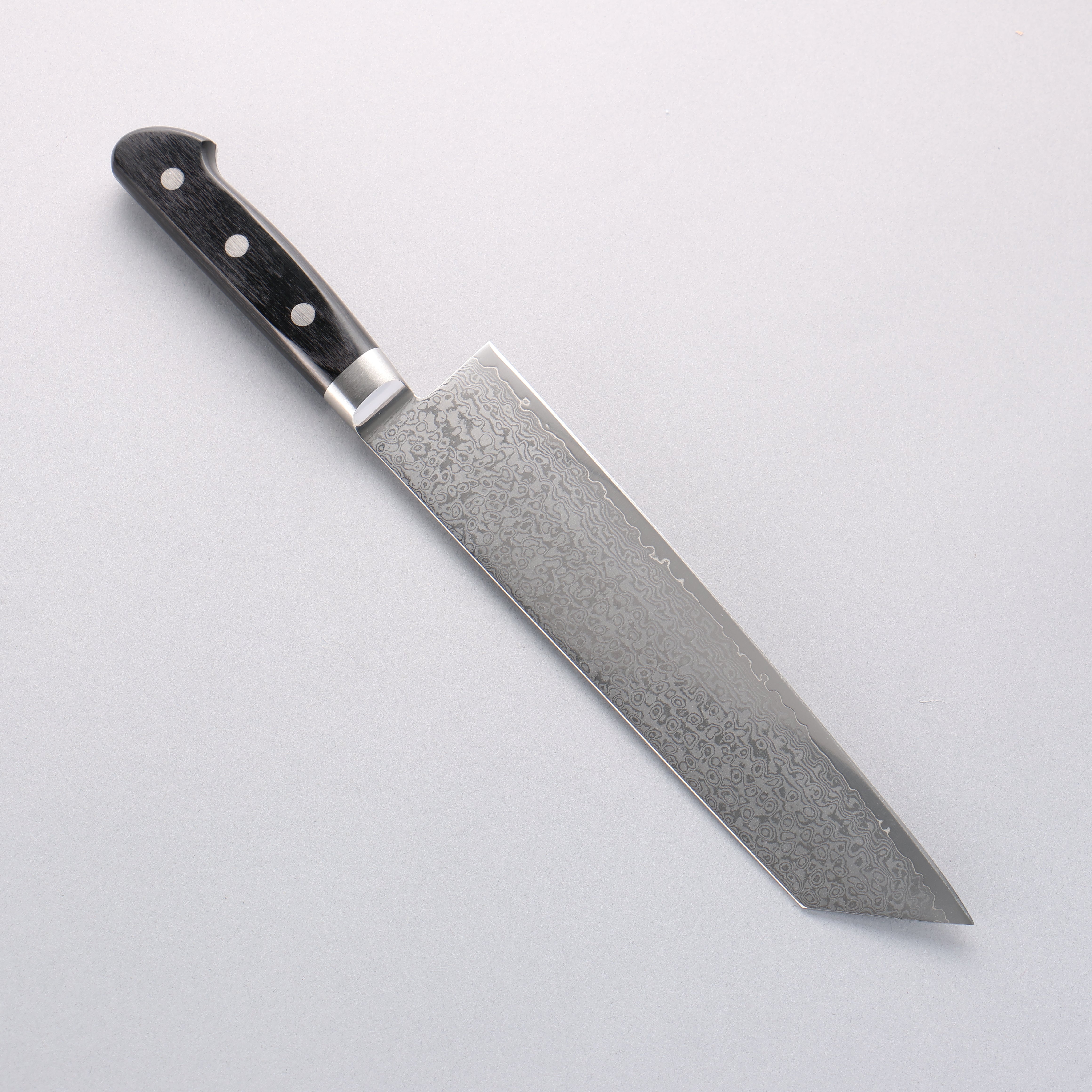 清助 VG10 33層 鏡面處理 大馬士革紋 切付牛刀 210mm 黑合成木 握把 - 清助刃物