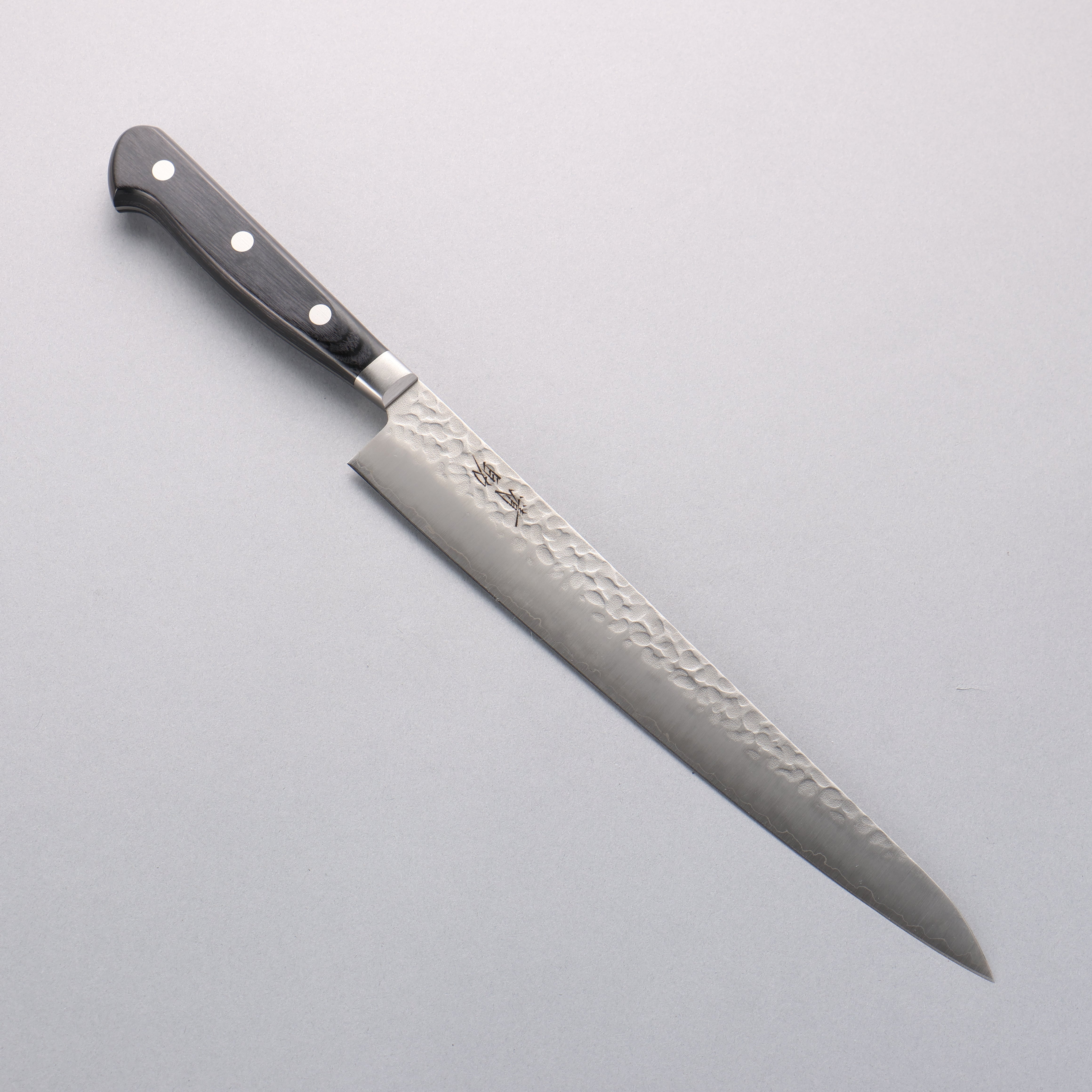 清助 AUS8 鎚目 筋引 240mm 黑合成木 握把 - 清助刃物