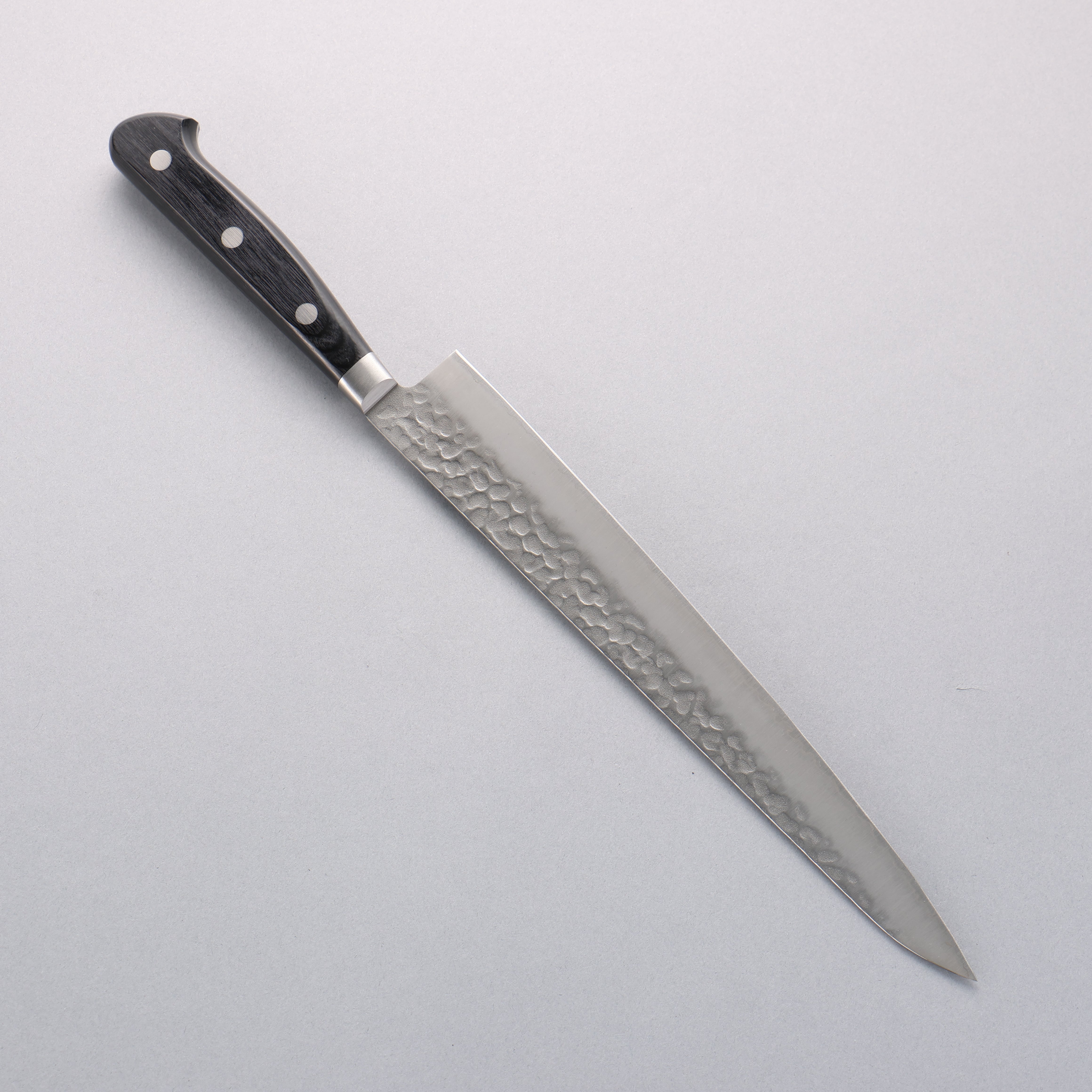 清助 AUS8 鎚目 筋引 240mm 黑合成木 握把 - 清助刃物