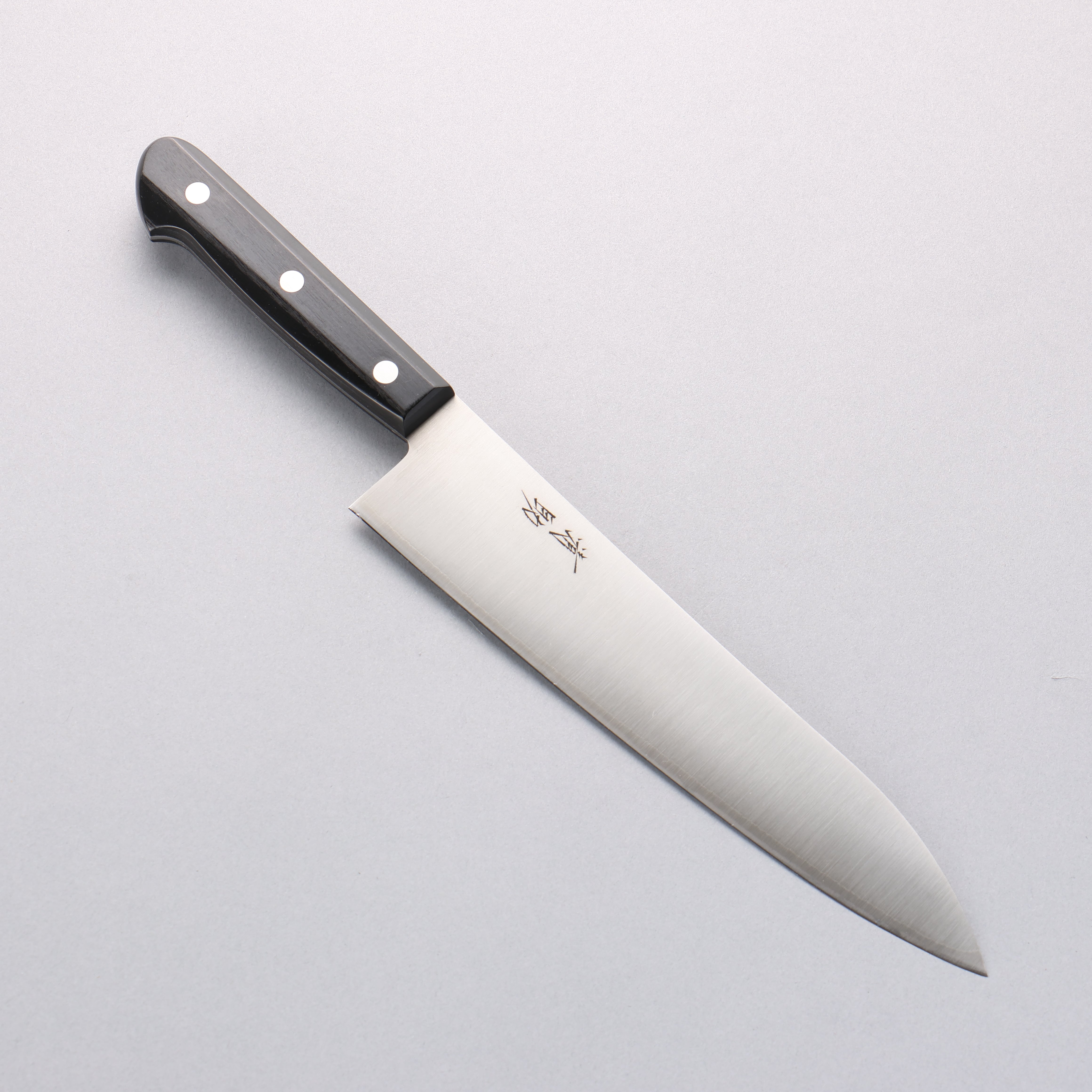 清助 SLD 鋼 打磨處理 牛刀 210mm 黑合成木 握把 - 清助刃物