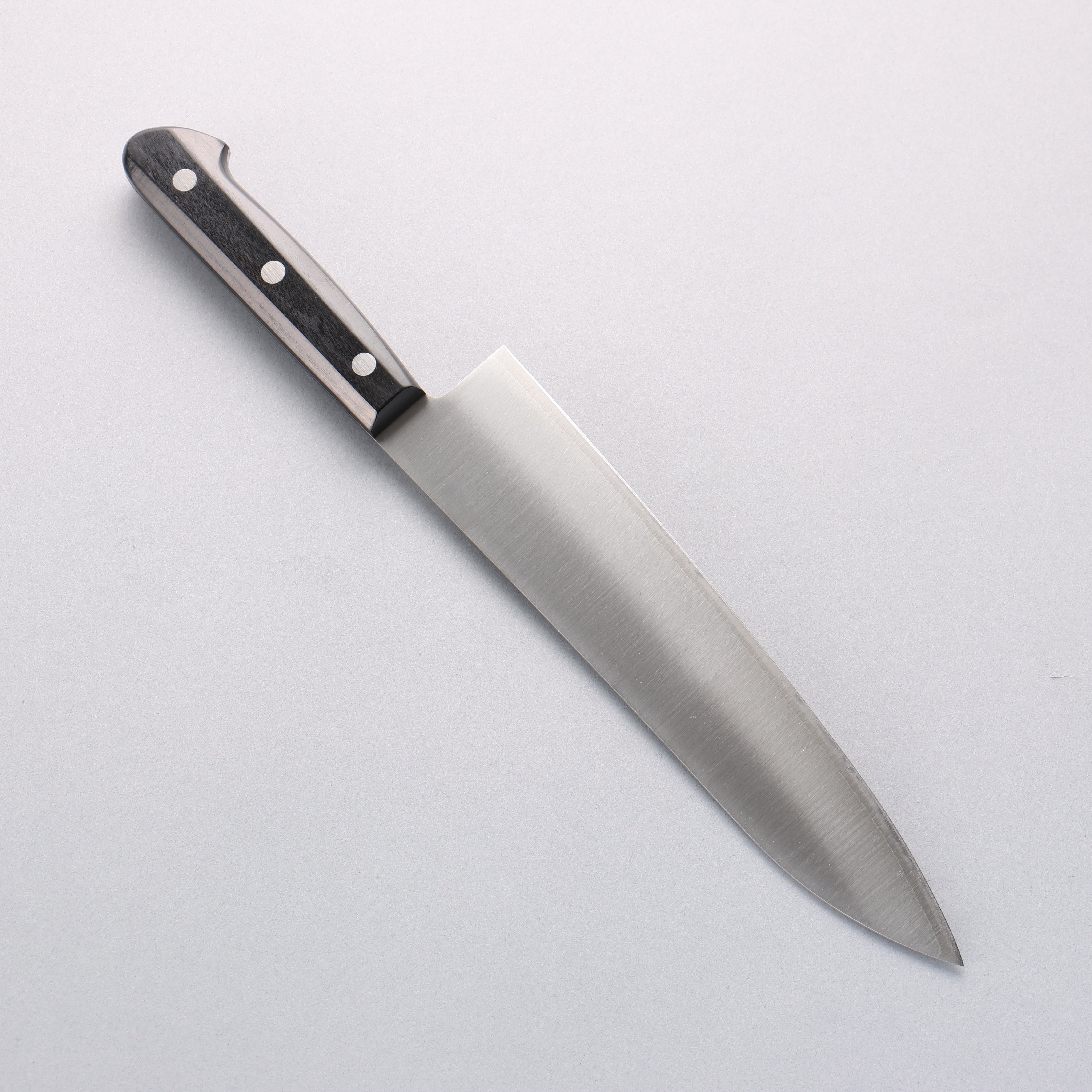 清助 SLD 鋼 打磨處理 牛刀 210mm 黑合成木 握把 - 清助刃物