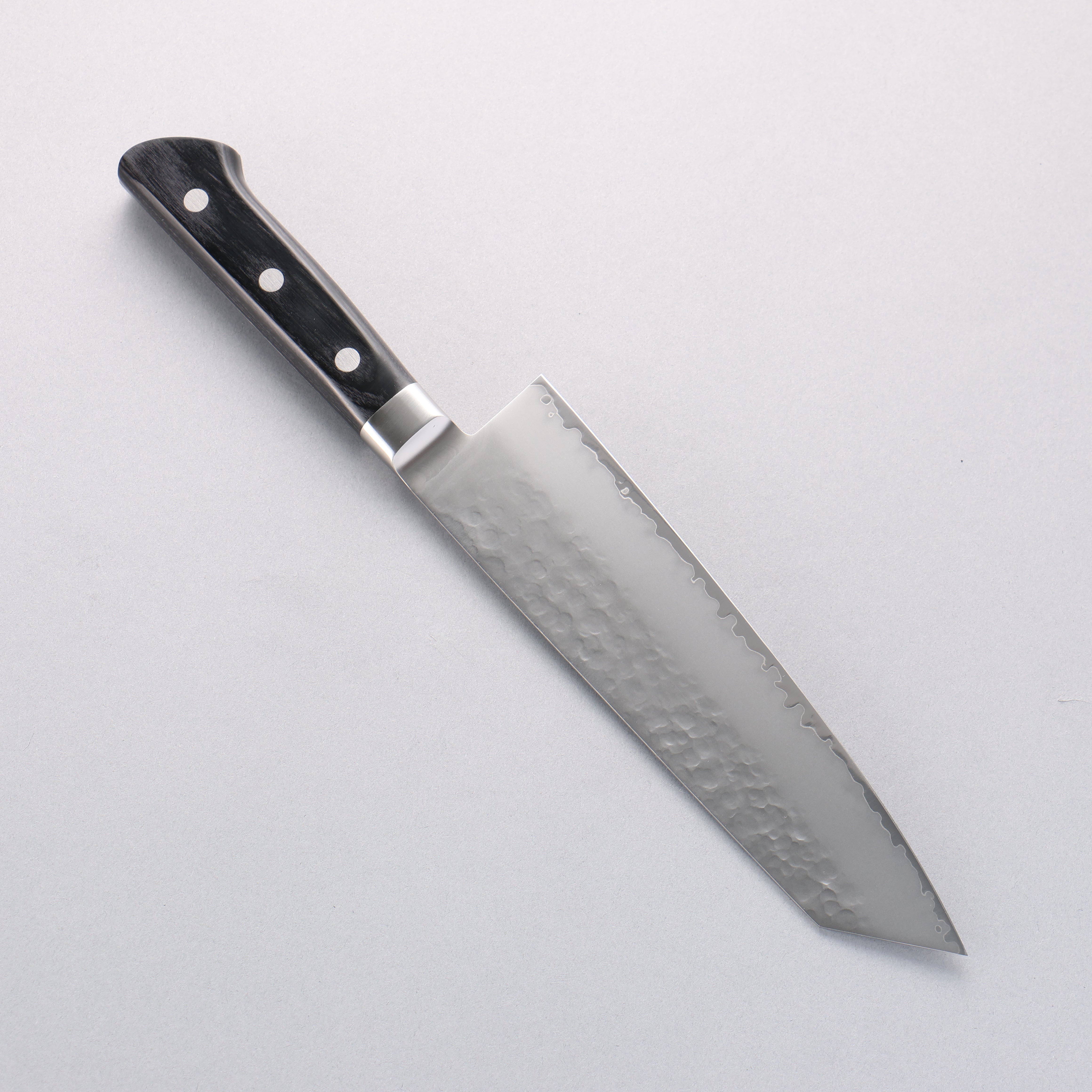 清助 VG5 鎚目 霞研 切付三德刀 190mm 黑合成木 握把 - 清助刃物