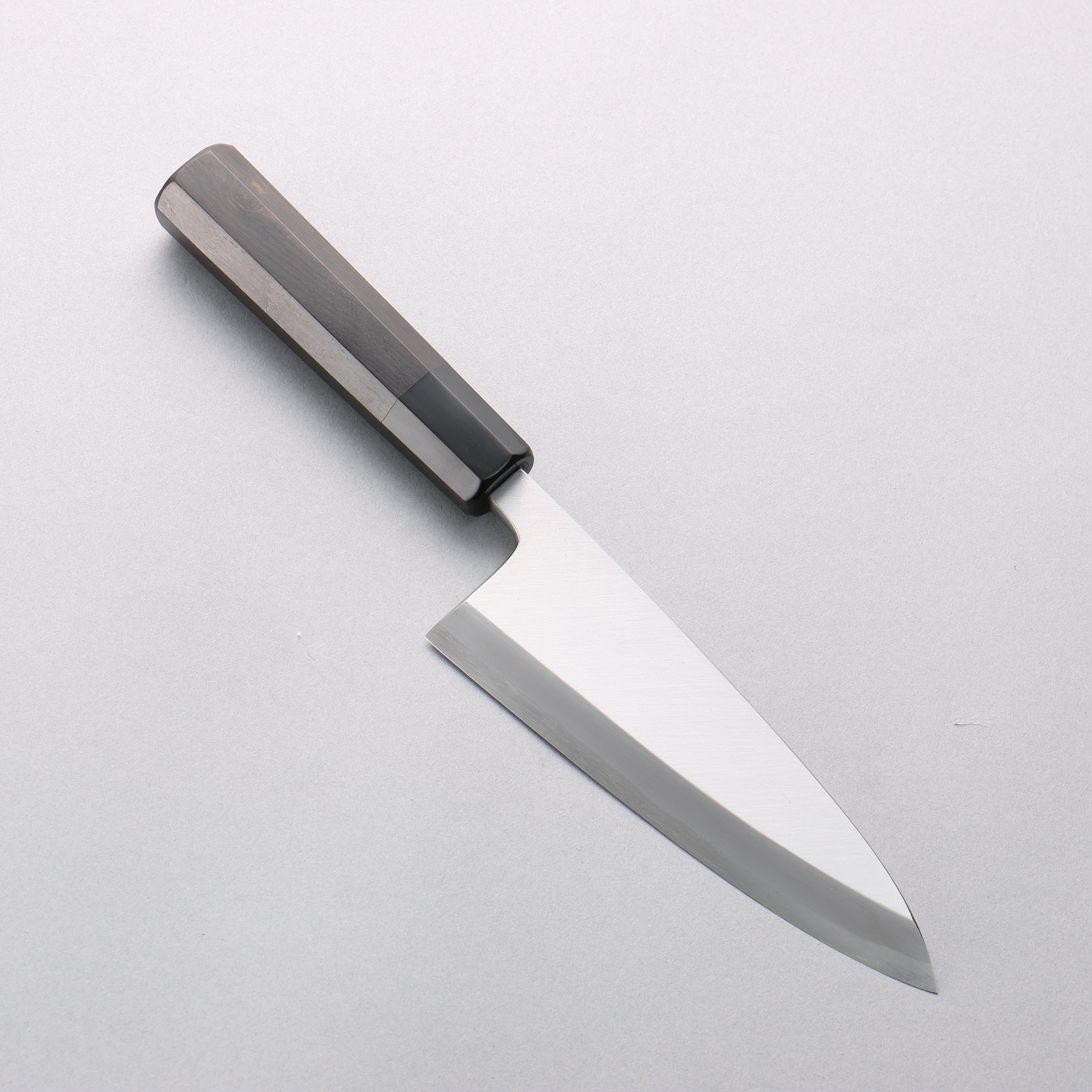 源 昭忠 青鋼二號 相出刃 150mm 黑檀 (口輪：黑水牛角) 握把 - 清助刃物