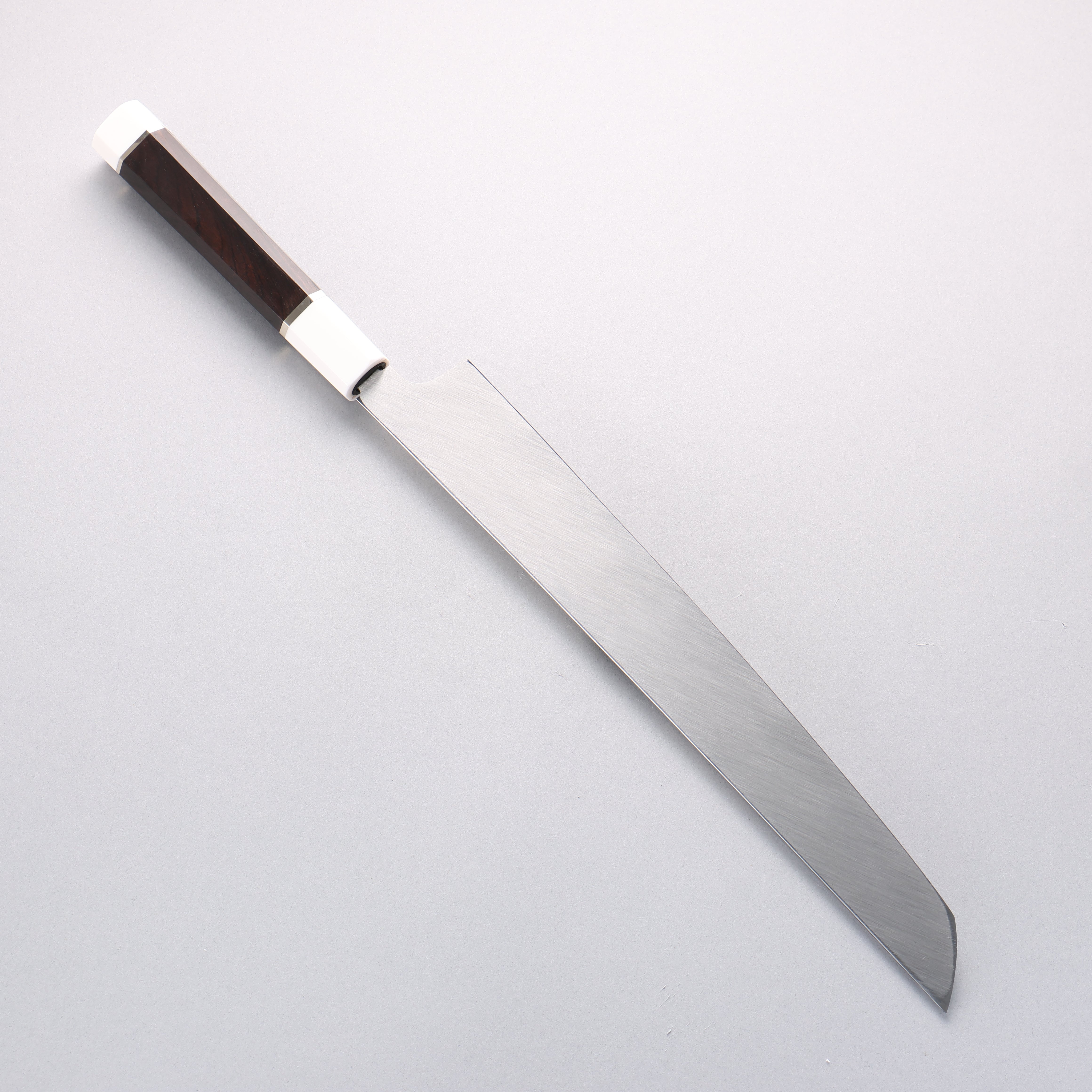 堺 孝行 影打 水本燒 白鋼二號 鏡面處理 先丸柳刃 300mm 黑檀（兩側帶水牛環型設計）握把 附刀鞘 - 清助刃物