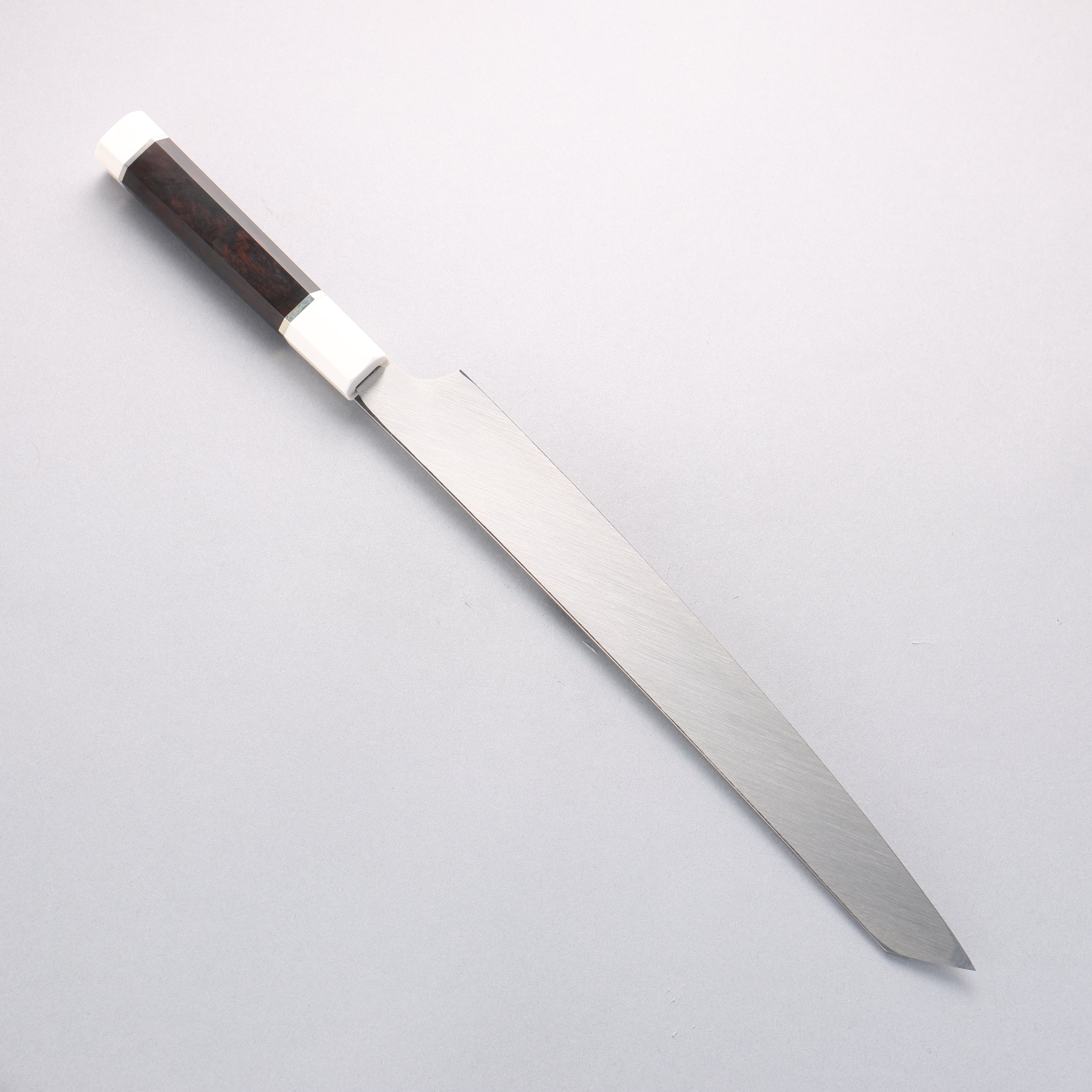 堺 孝行 銀龍 本燒 瑞典鋼 鏡面處理 劍型柳刃 300mm 黑檀握把 附刀鞘 - 清助刃物