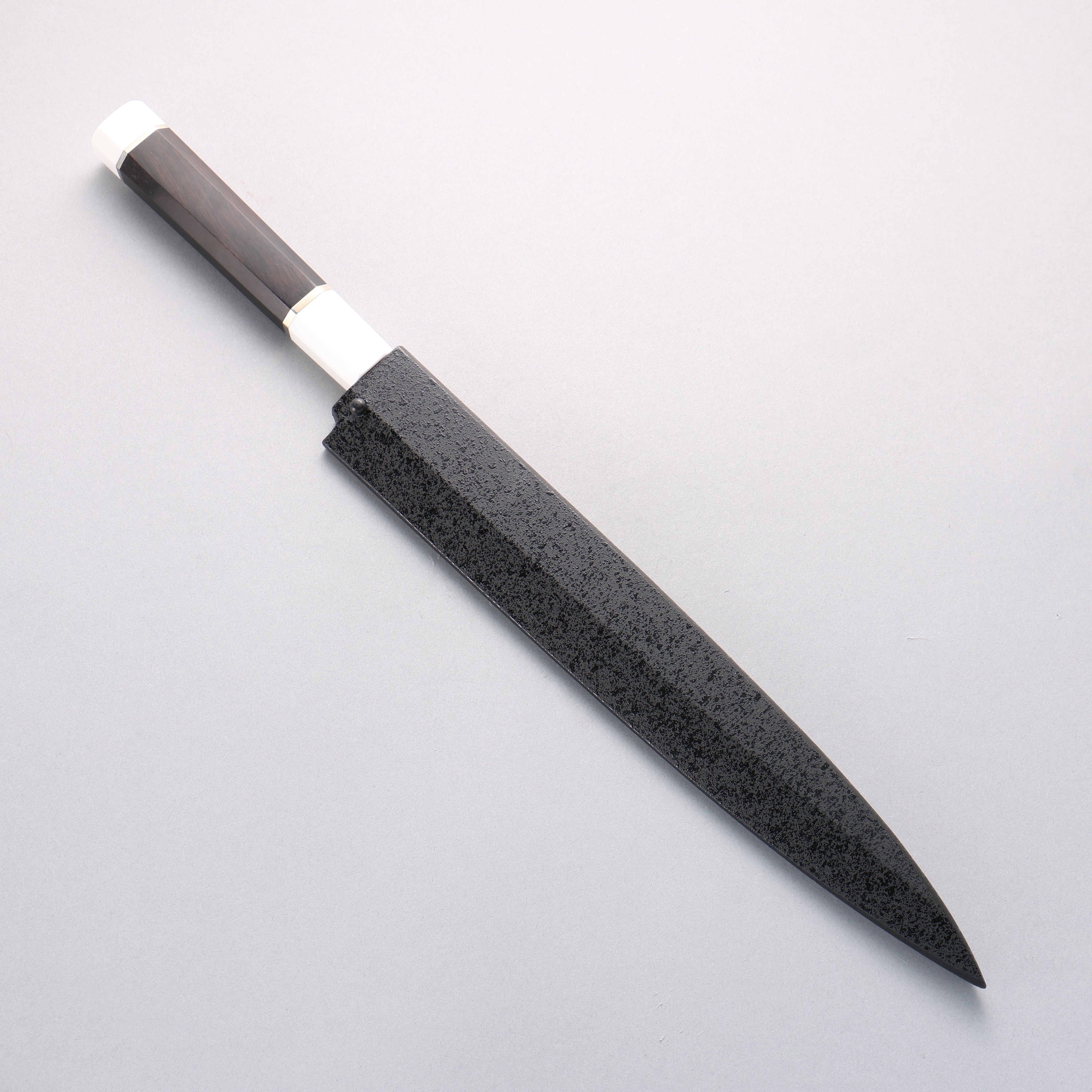 堺 孝行 銀龍 本燒 瑞典鋼 鏡面處理 柳刃 270mm 黑檀握把 附刀鞘 - 清助刃物