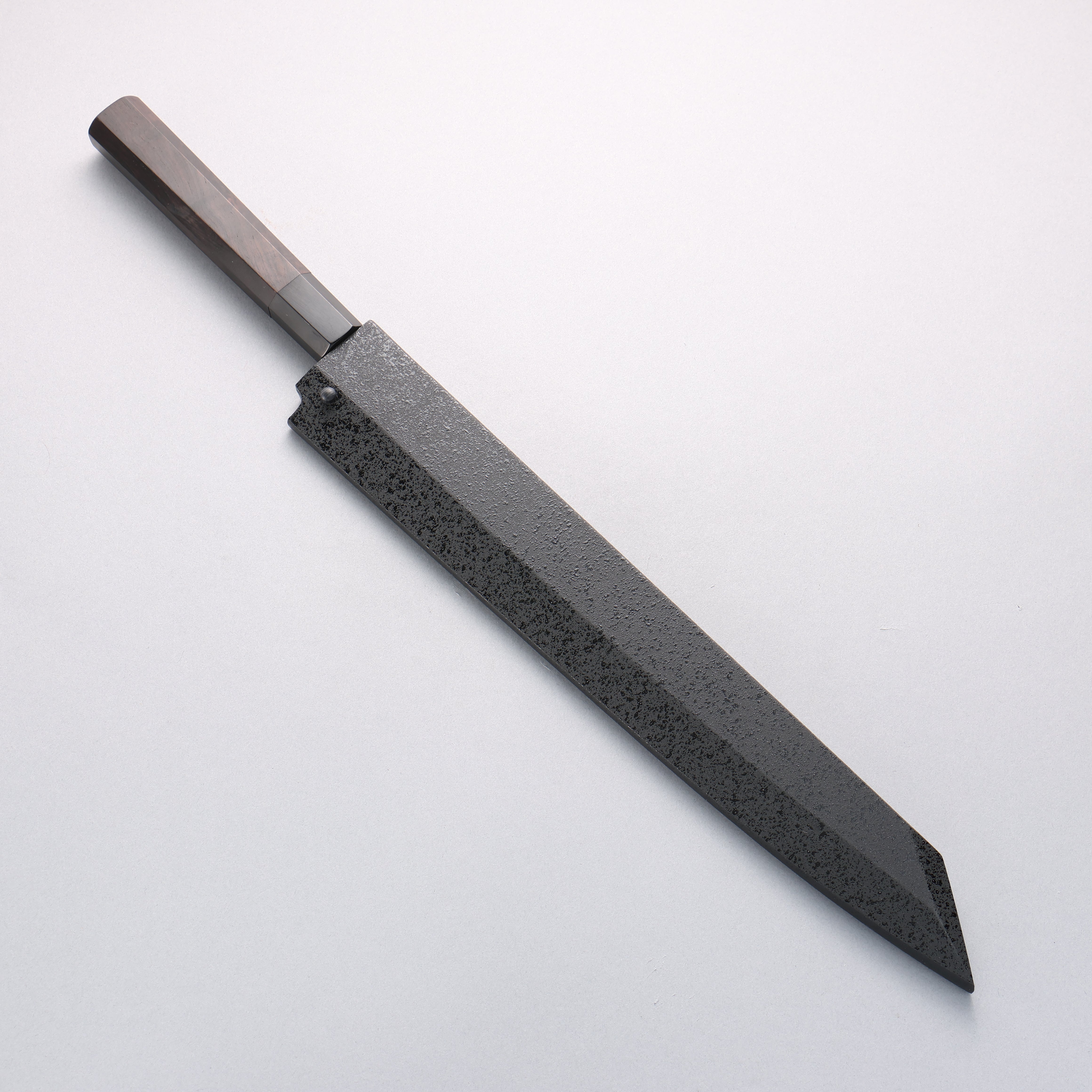 堺 孝行 飛燕 青鋼二號 鏡面處理 劍型柳刃 300mm 黑檀 握把 附刀鞘 - 清助刃物