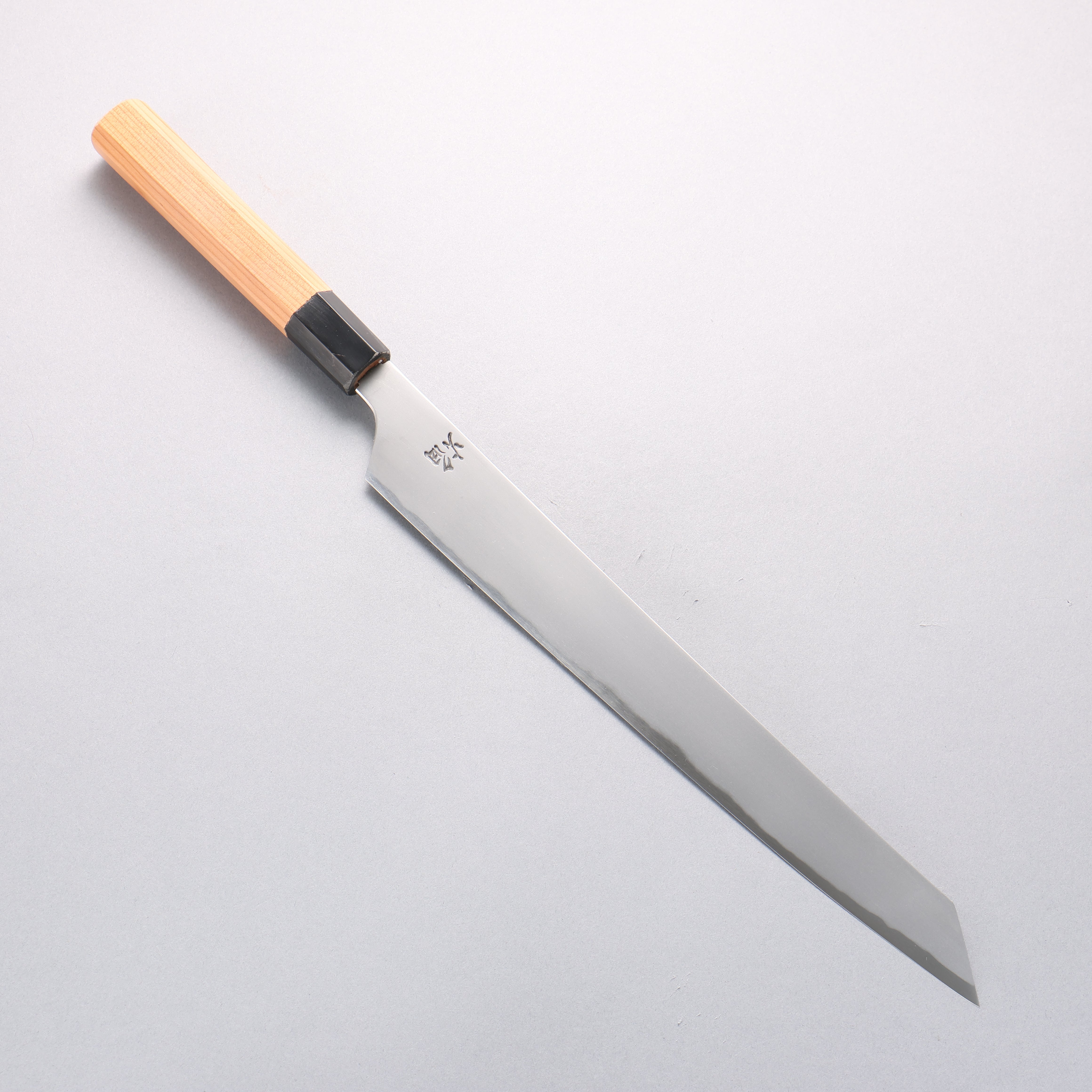 堺 孝行 焰 飛燕 青鋼二號 劍型柳刃 300mm 紫杉木握把 - 清助刃物