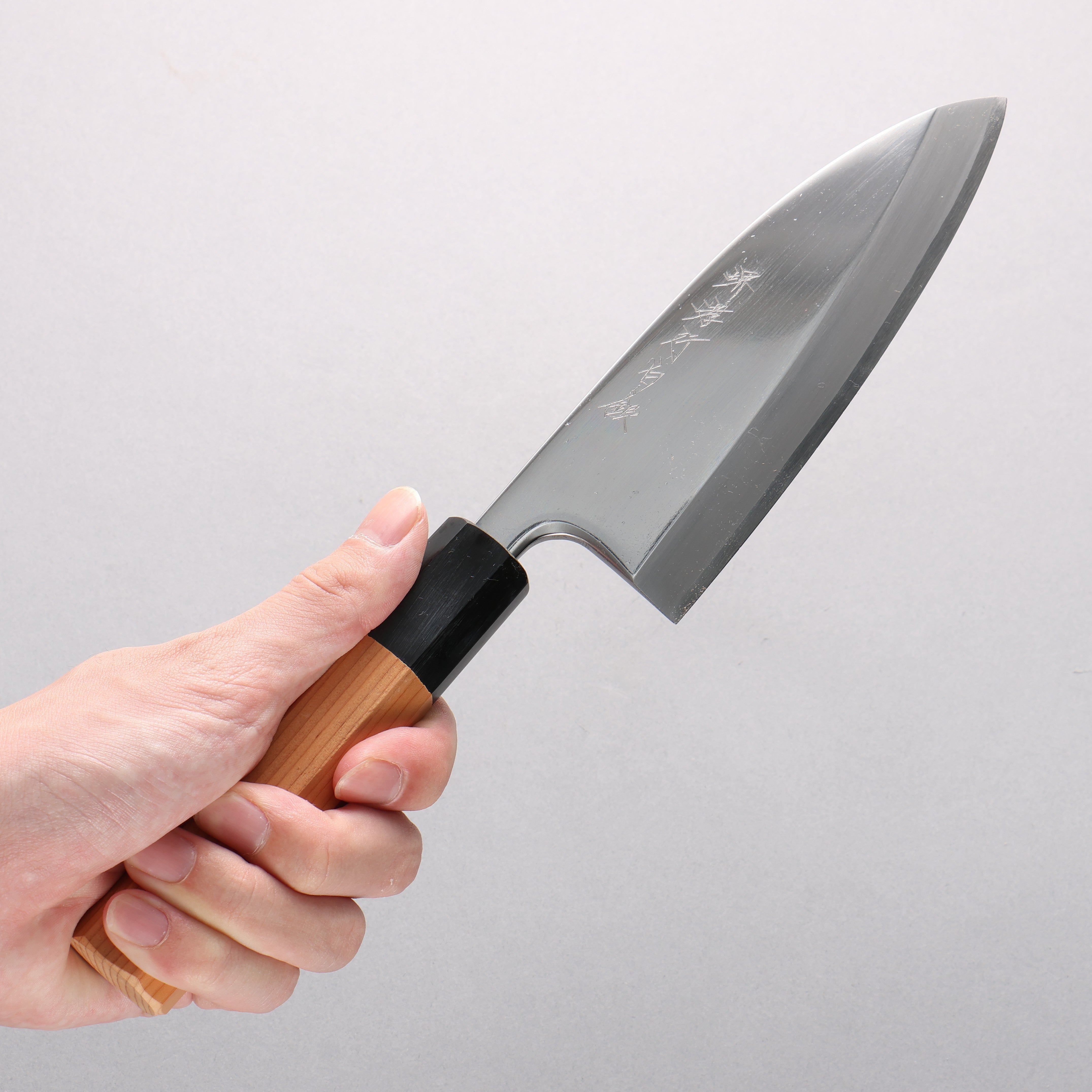 堺 孝行 白銀 INOX 鏡面處理 出刃 150mm 紫杉木 握把 - 清助刃物