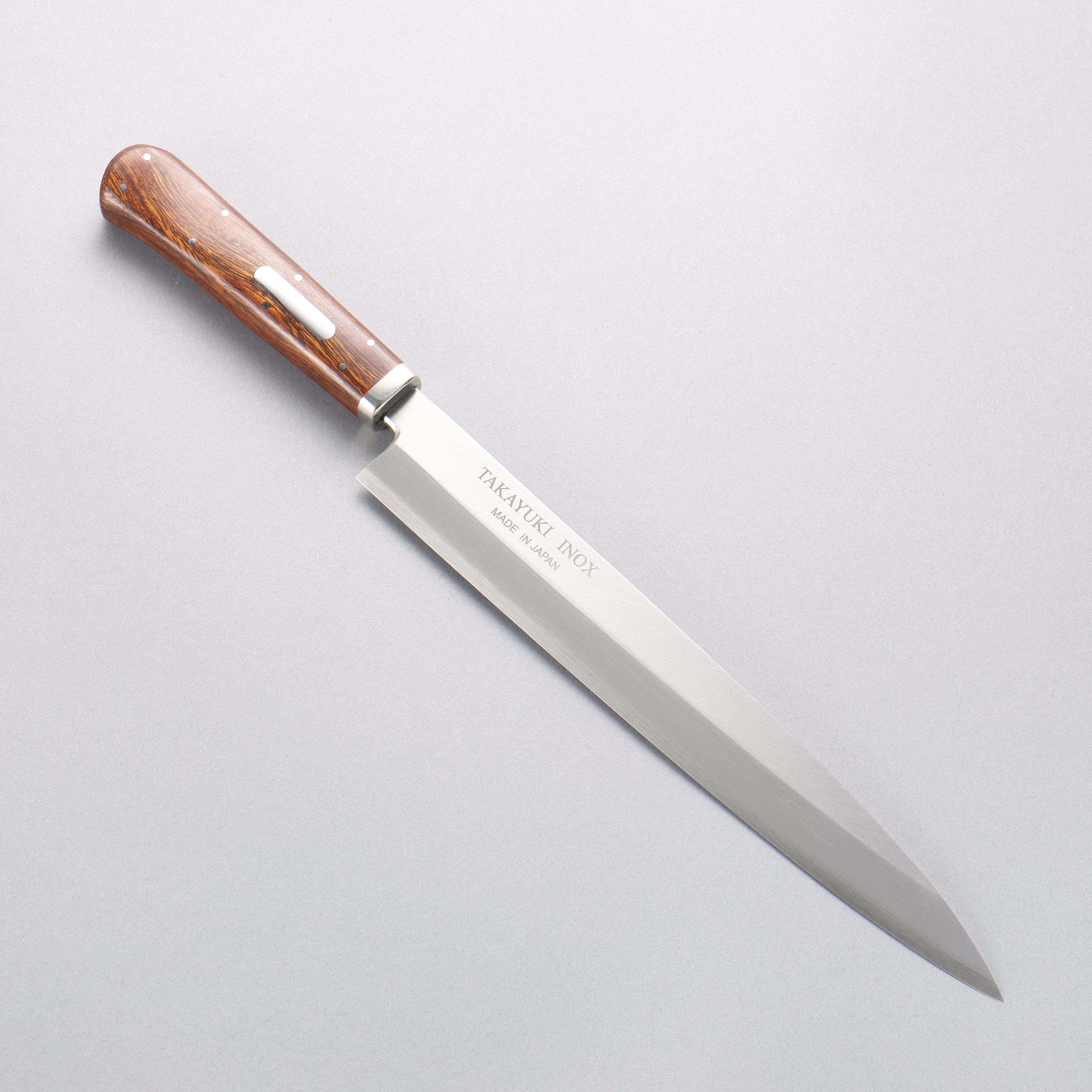 堺 孝行 INOX 鉬鋼 柳刃 沙漠鐵木（杉原型） 握把 - 清助刃物