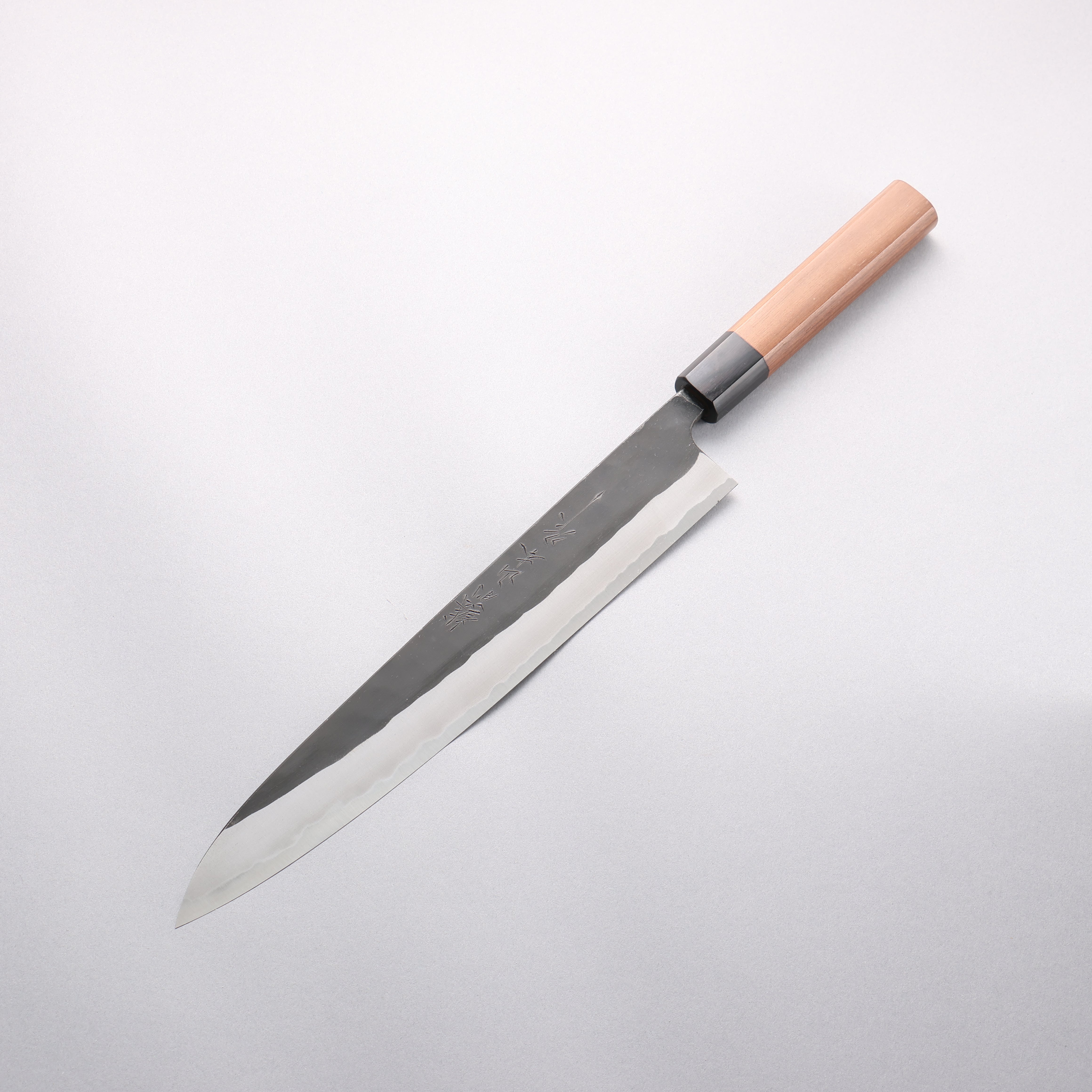 山本 直 青鋼 黑打 筋引 270mm 核桃木 握把 - 清助刃物