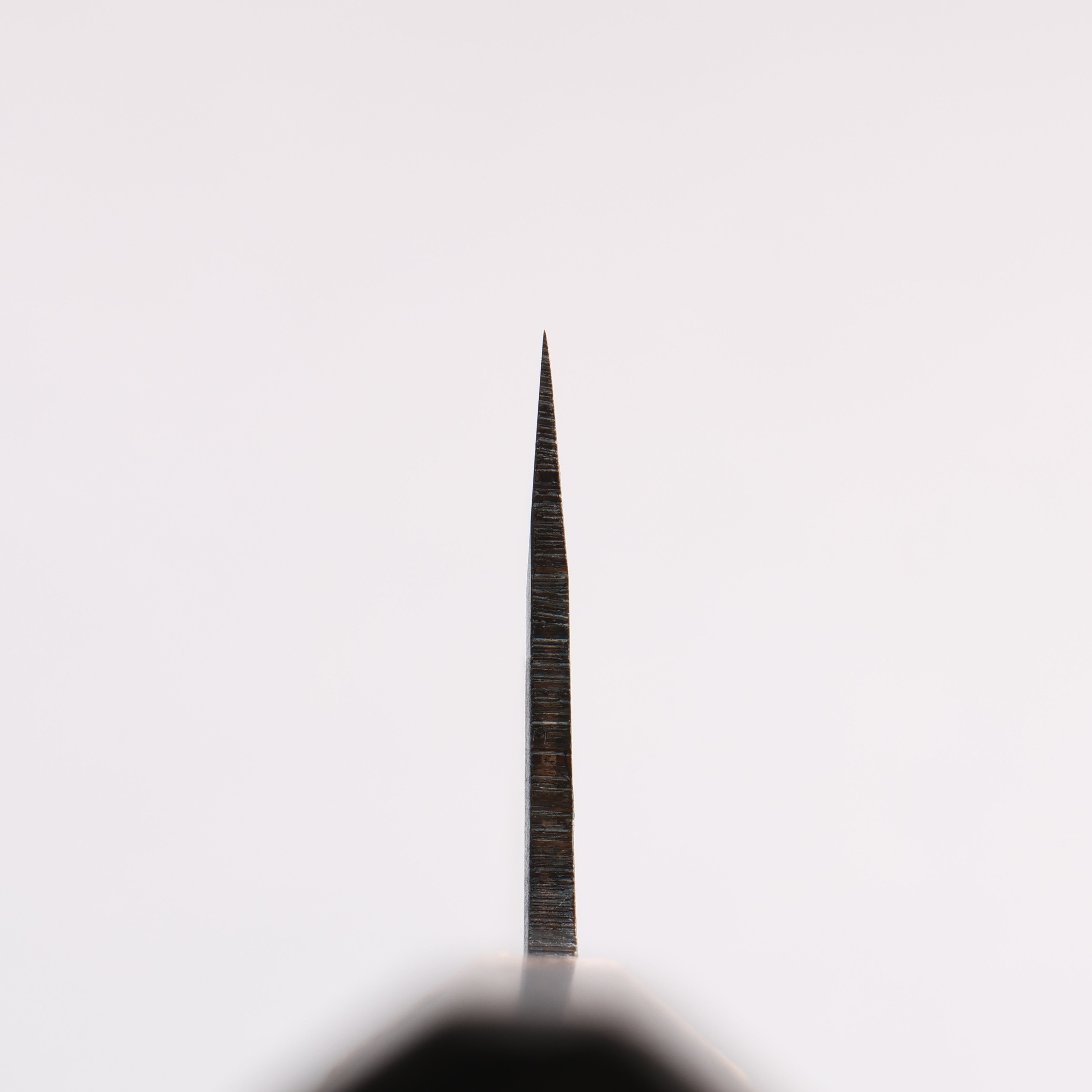 清助 青鋼一號 黑打 牛刀 210mm 燒栗木（口輪：櫻花木） 握把 - 清助刃物
