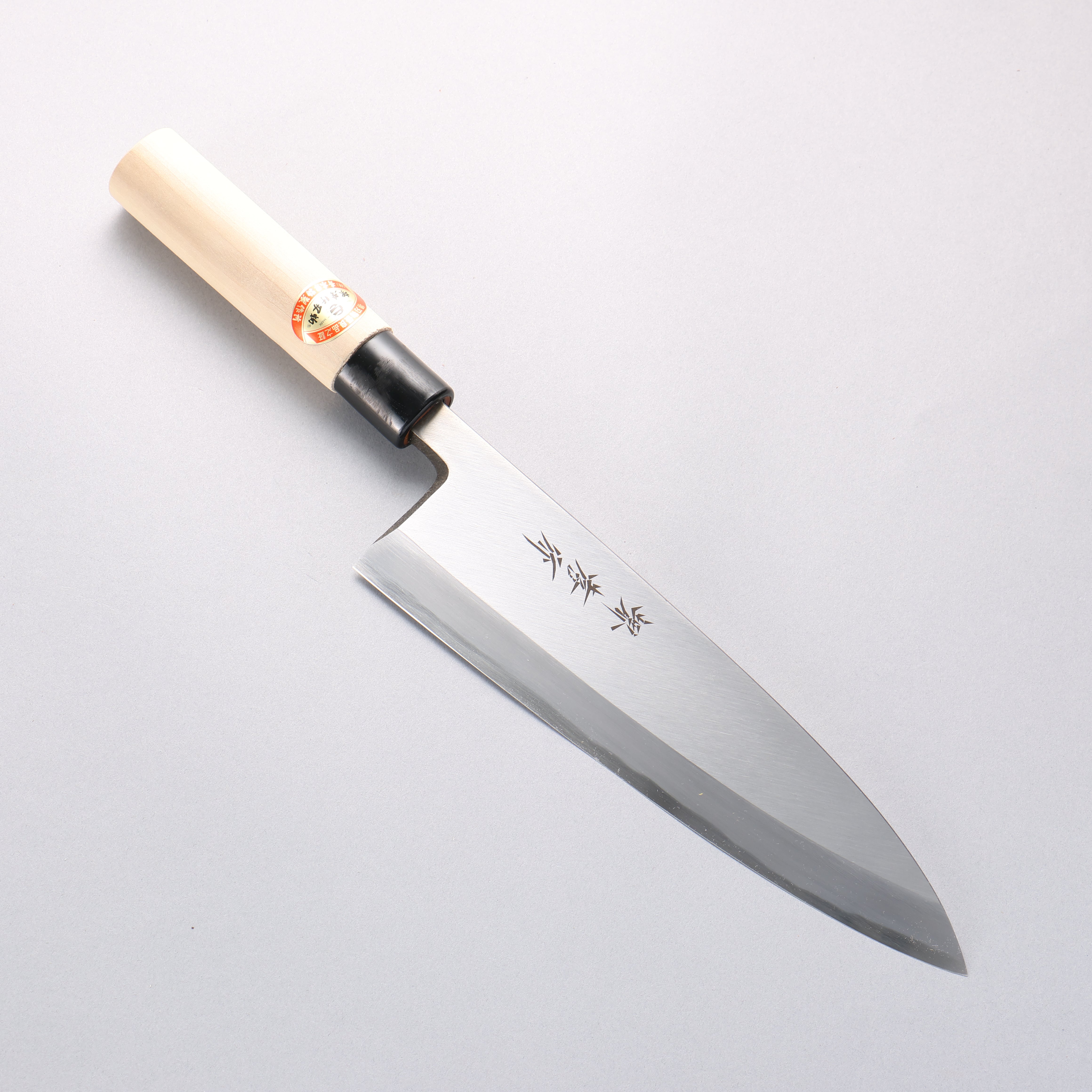 堺 孝行 霞研 白鋼 出刃 240mm 木蘭握把 - 清助刃物