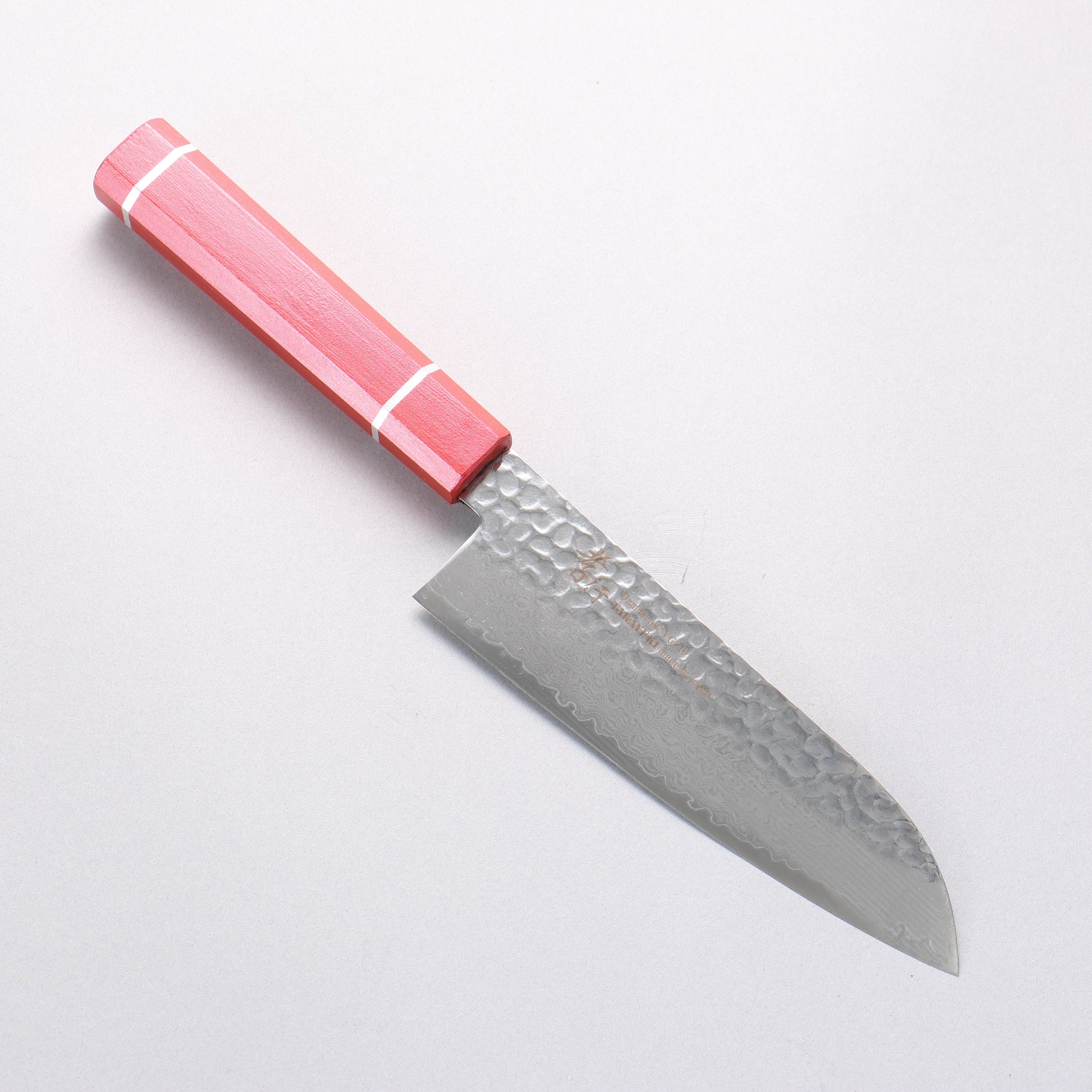 堺 孝行 VG10 33層大馬士革紋 三德刀 170mm 櫟木漆塗（皇赤） 握把 - 清助刃物