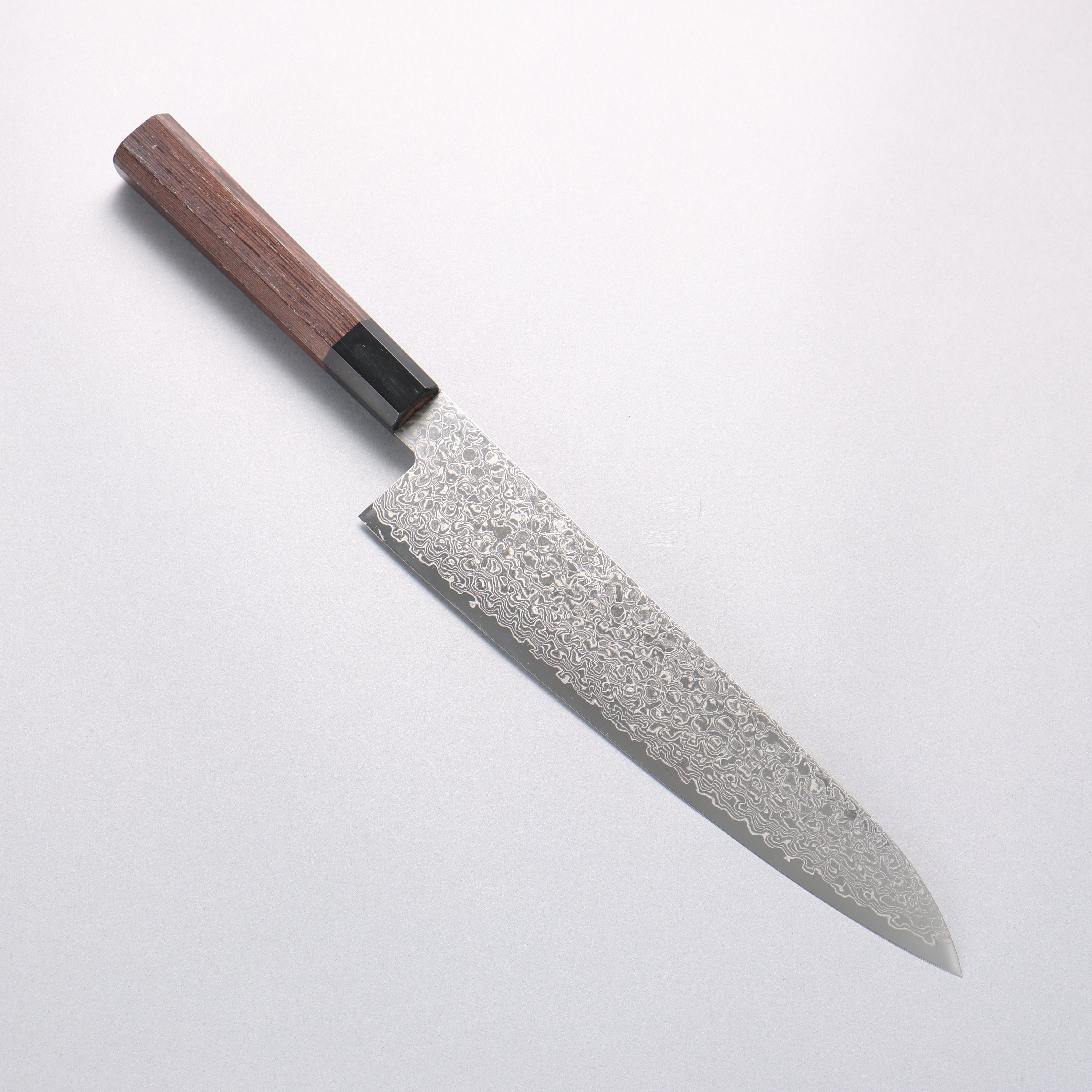 堺 孝行 銀河 ZA-18 大馬士革紋 牛刀 240mm 雞翅木握把 - 清助刃物